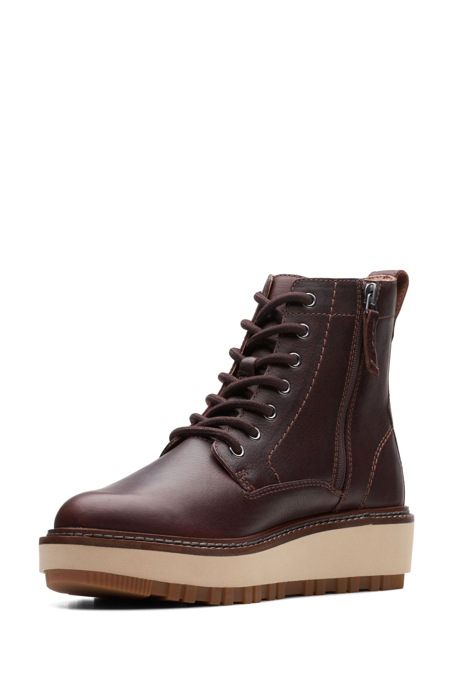 Buy Clarks Brown Leather Orianna Lace Boots from the Next UK online shop