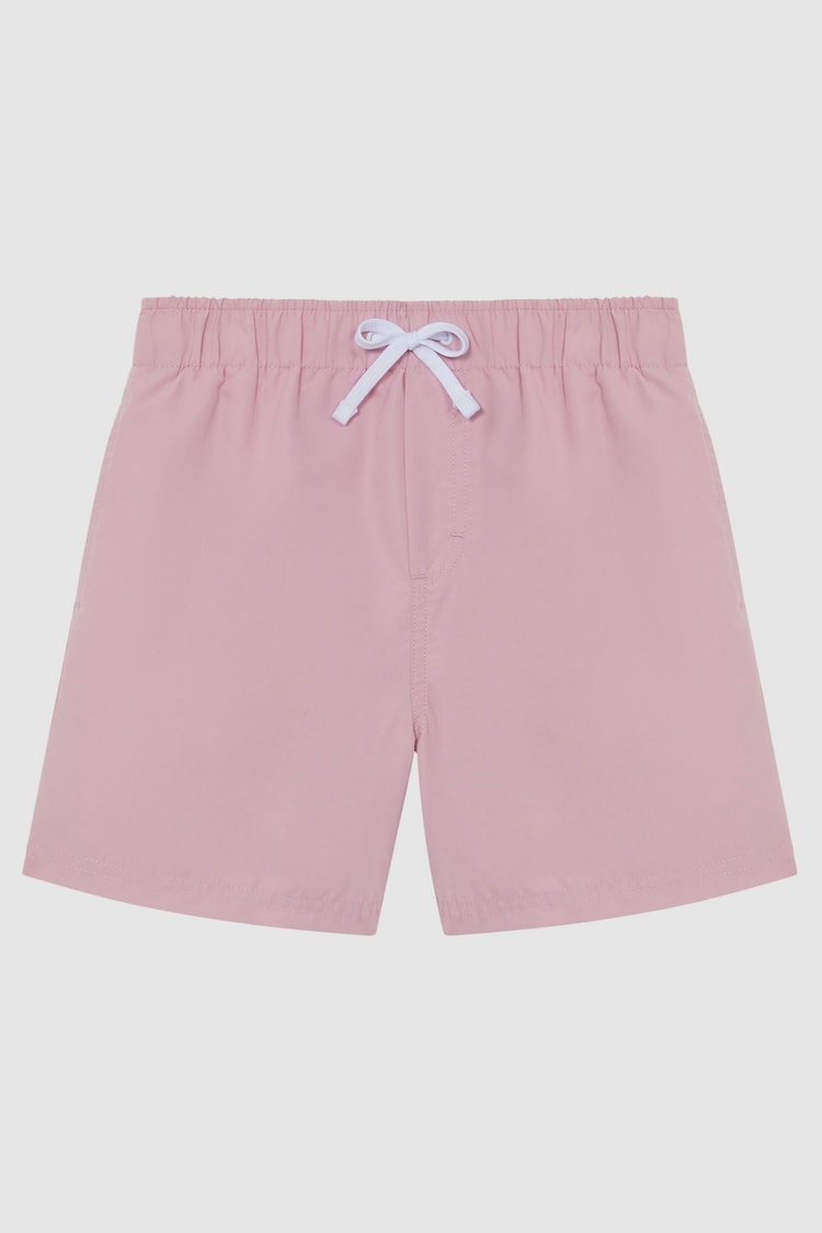 Reiss Soft Pink Wave Plain Drawstring Swim Shorts - Image 1 of 1