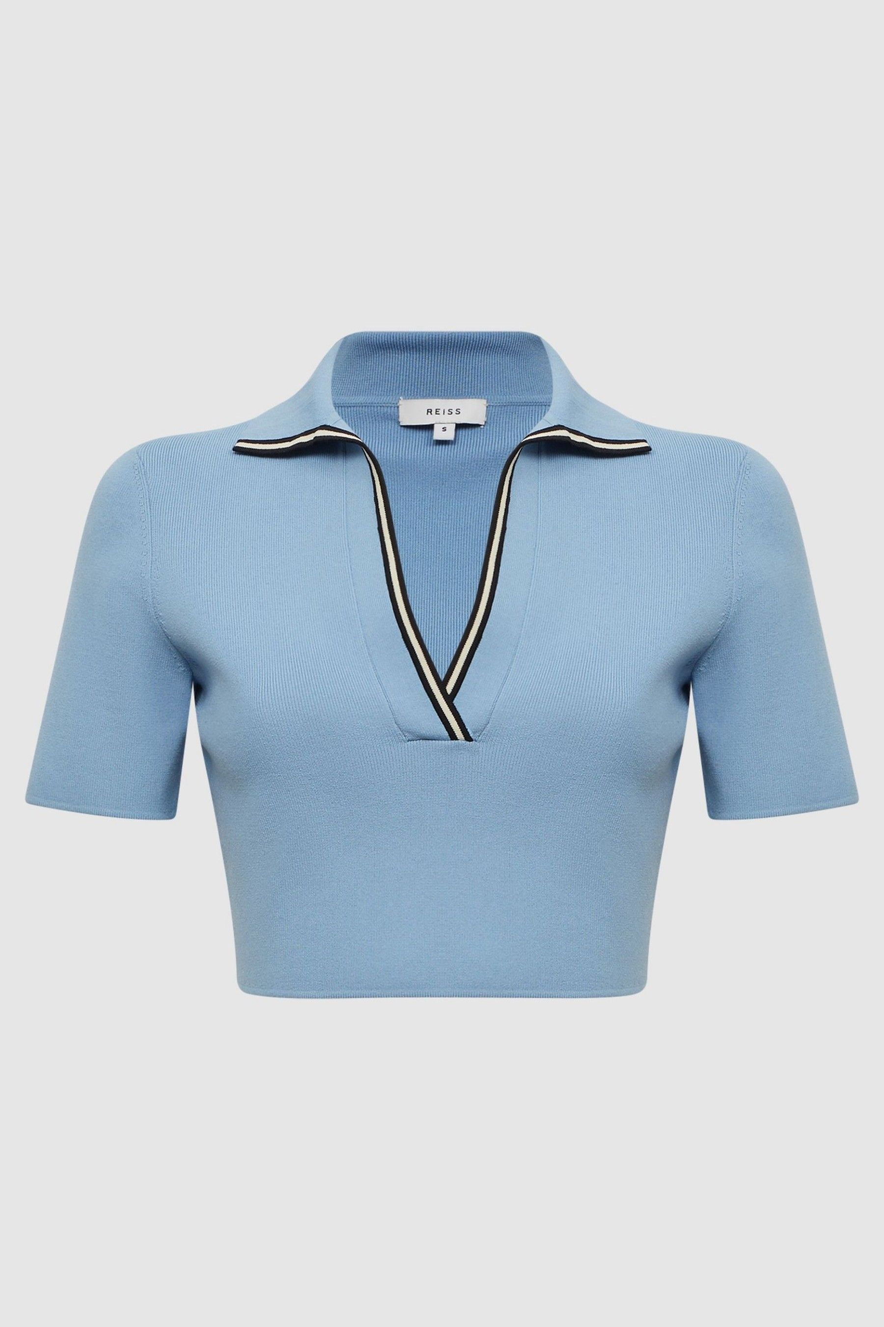Buy Reiss Blue Brooke Cropped Polo Shirt CoOrd from the Next UK online