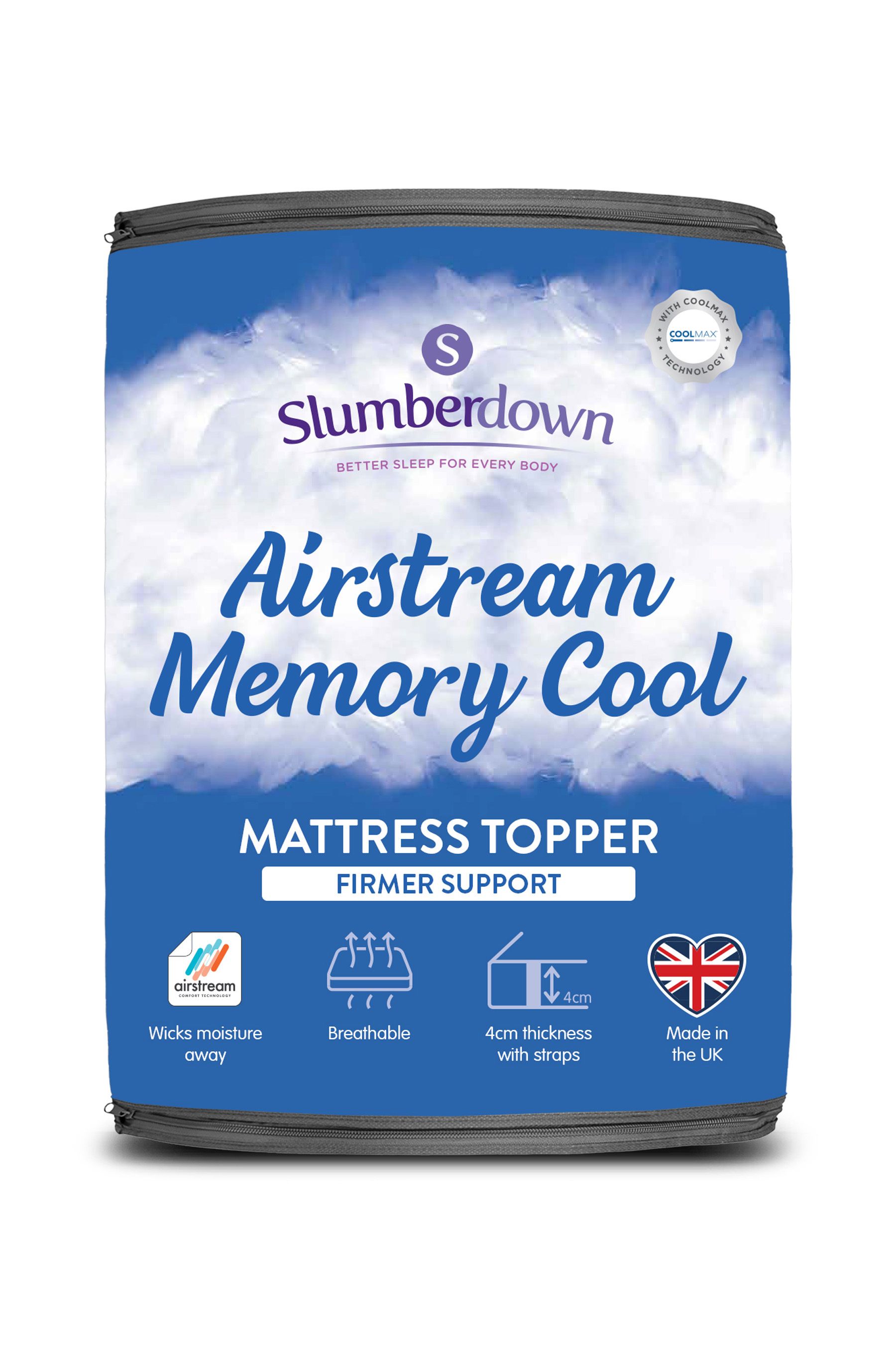 Buy Slumberdown White Airstream Memory Cool Mattress Topper from the