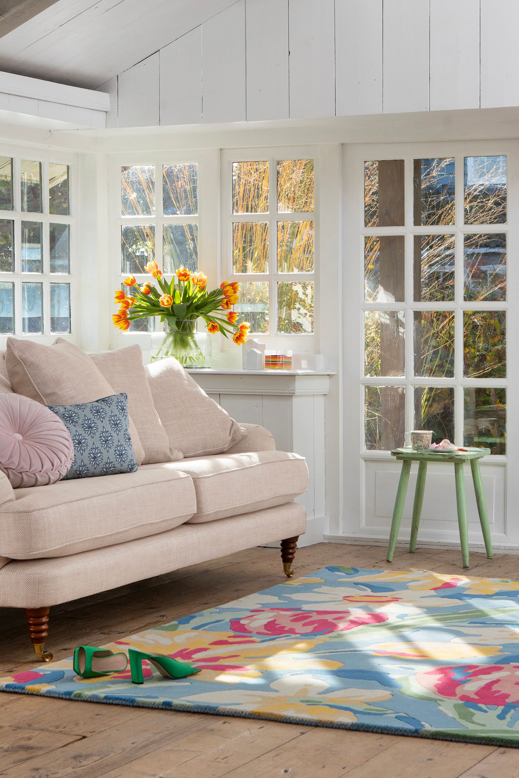 Buy Laura Ashley Blue Tulips Rug from the Next UK online shop