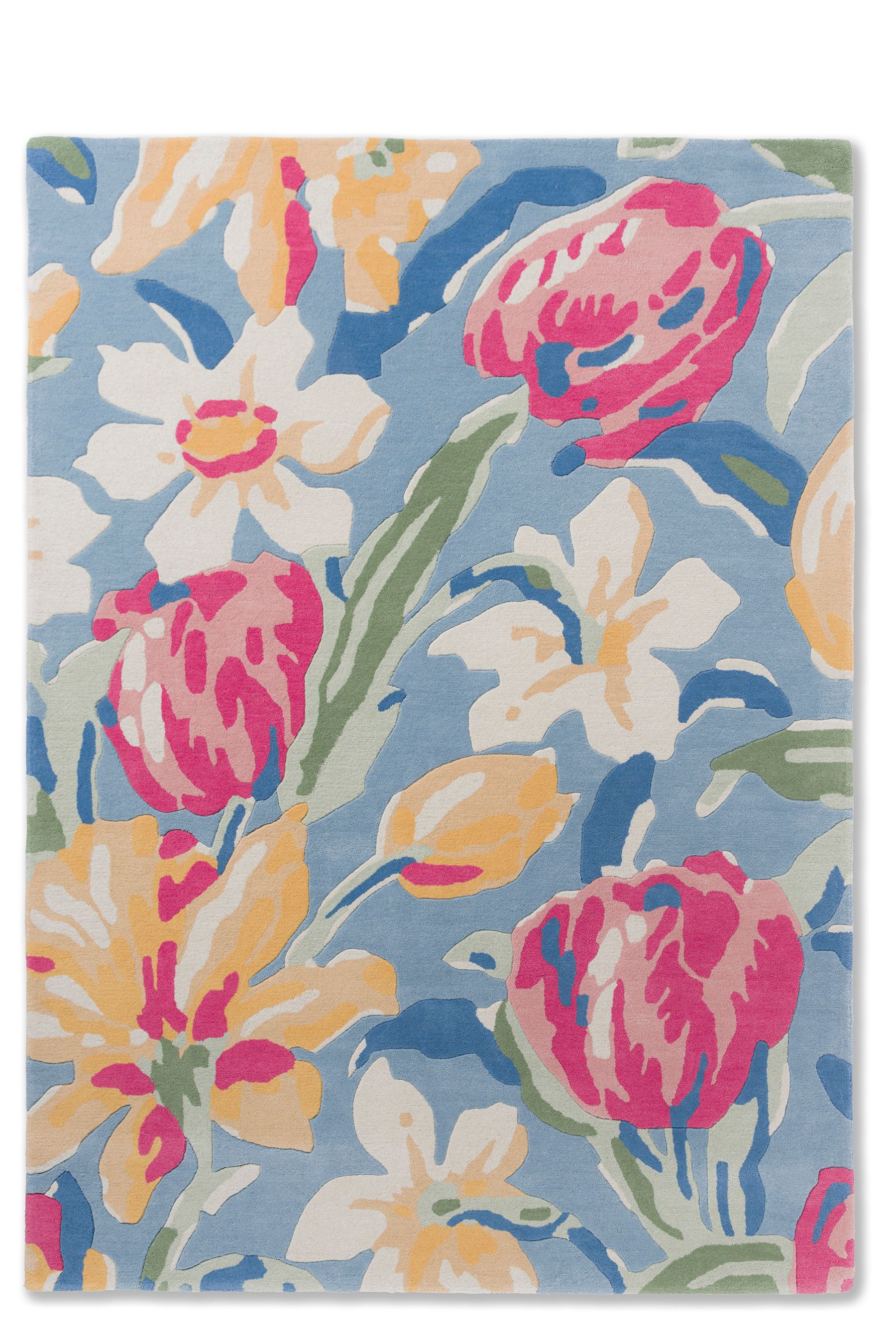 Buy Laura Ashley Blue Tulips Rug from the Next UK online shop