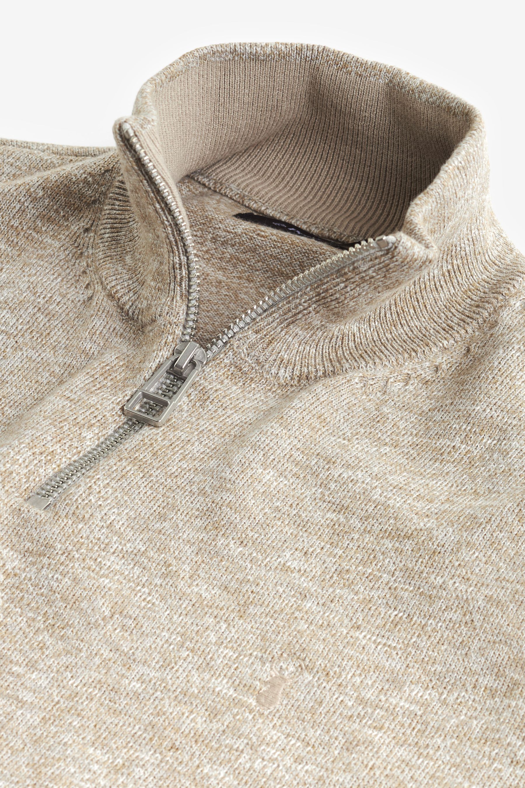 Buy Regular Marl Zip Neck Jumper from Next USA