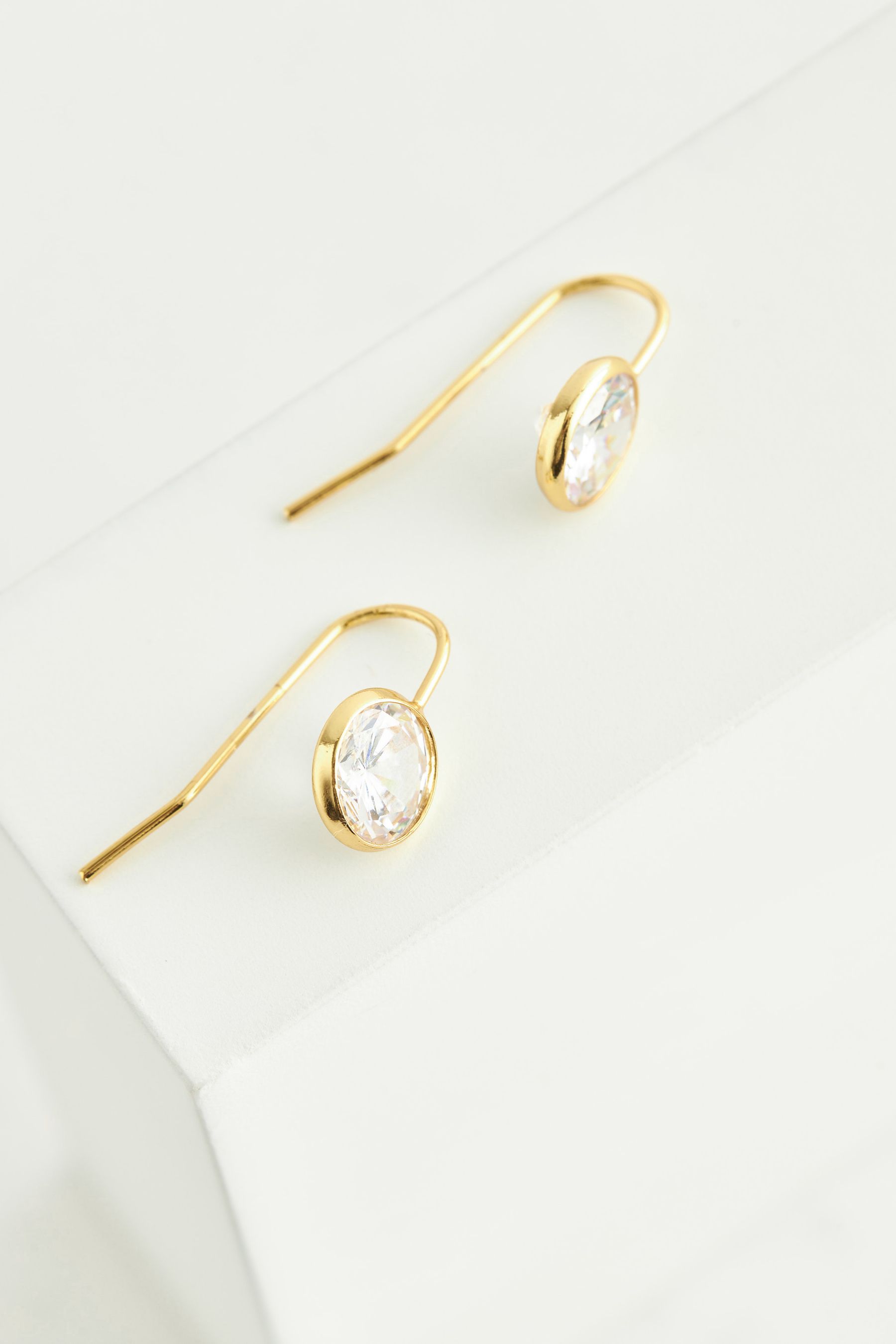Buy Gold Plated Sparkle Drop Earrings from the Next UK online shop
