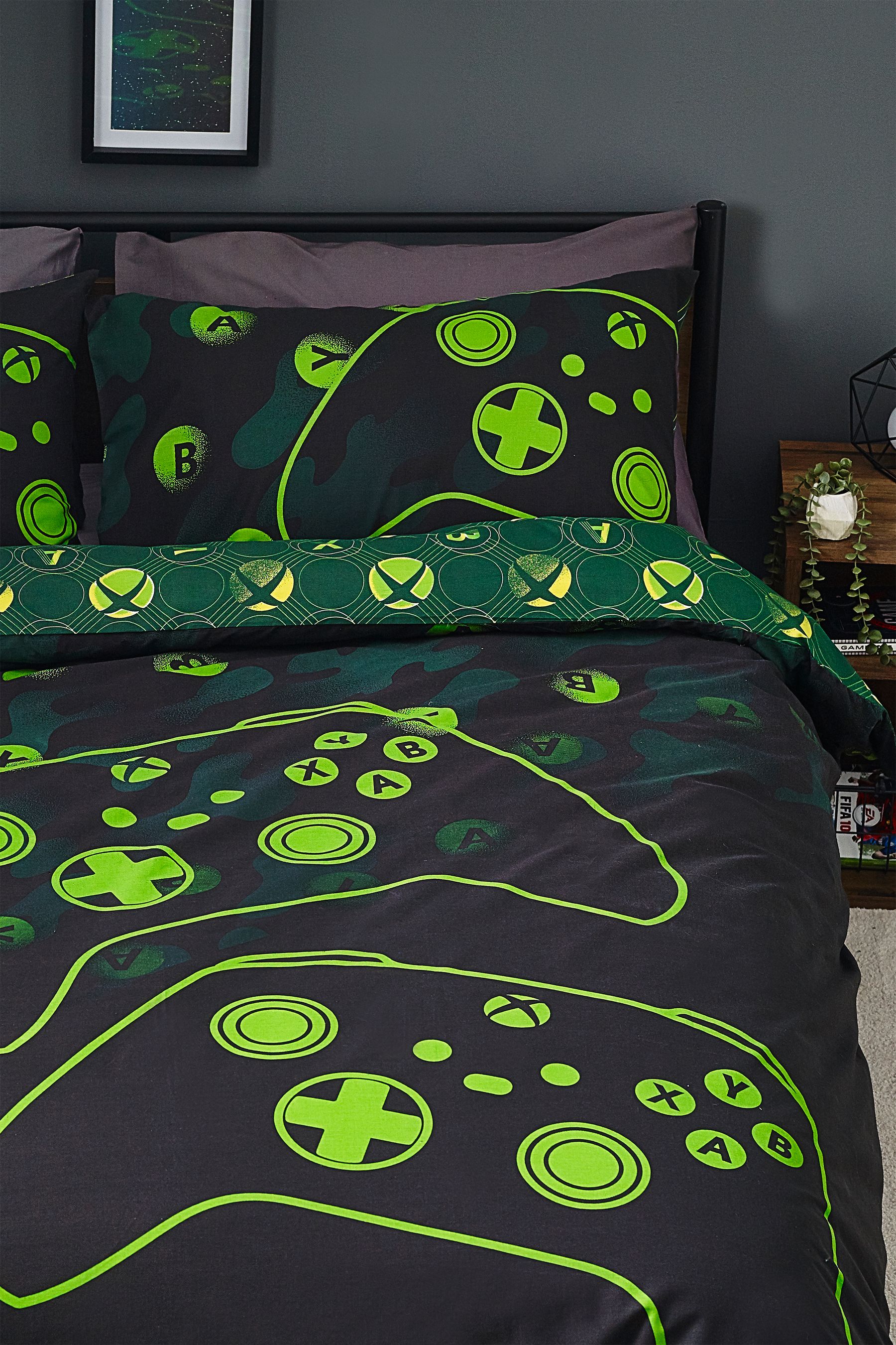 Buy Black Xbox Duvet Cover And Pillowcase Set from the Next UK online shop