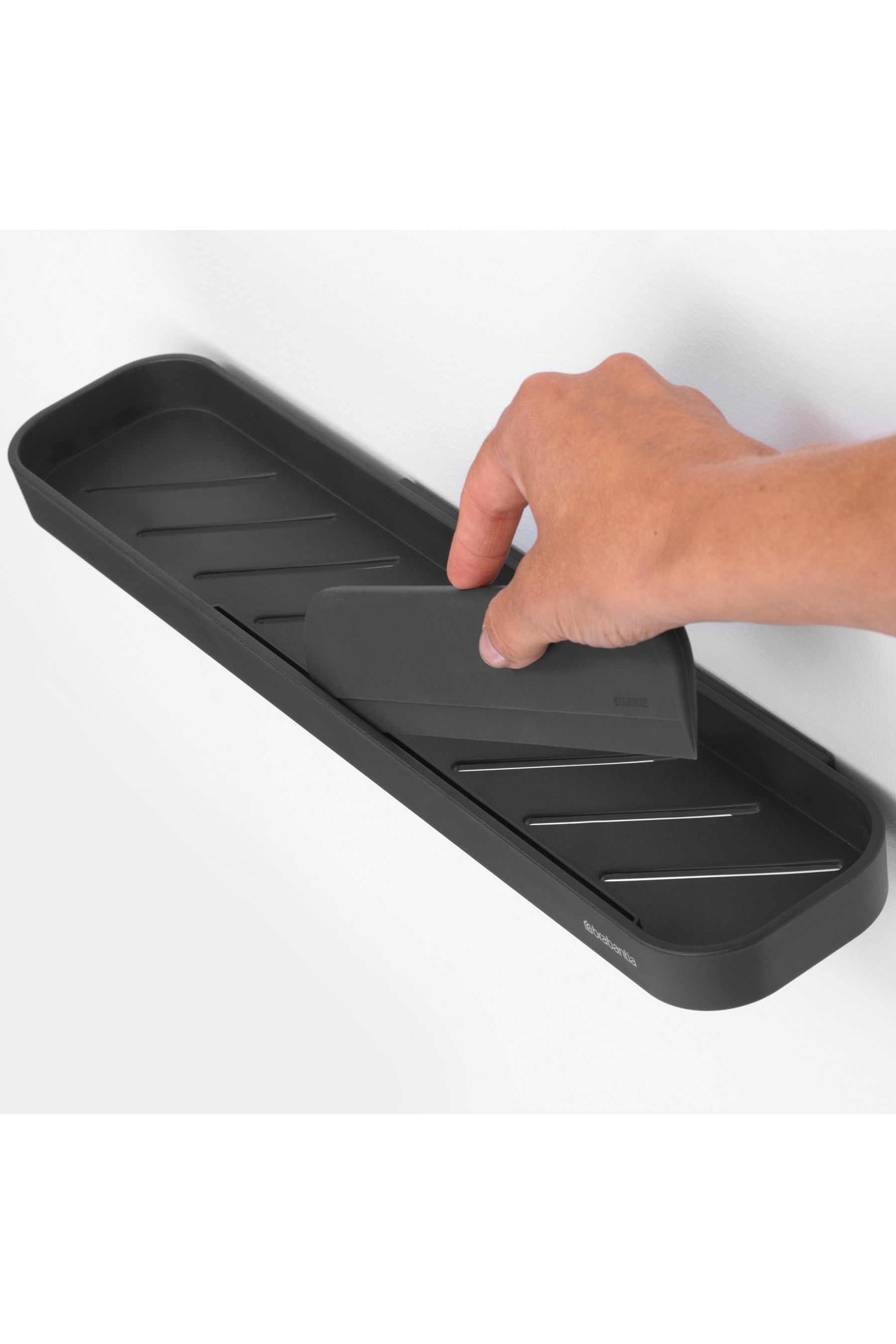 Buy Brabantia Grey Mindset Shower Shelf with Squeegee Dark Grey from