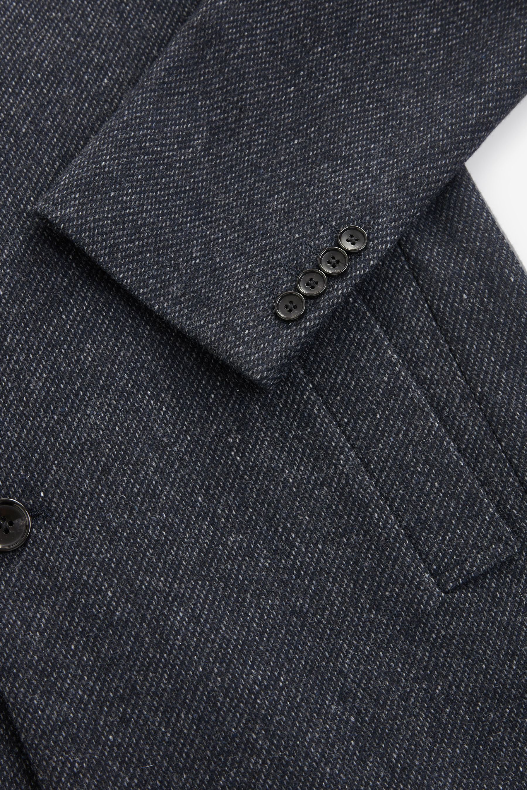 Buy Navy Blue Signature Wool Rich Textured Epsom Overcoat from the Next ...