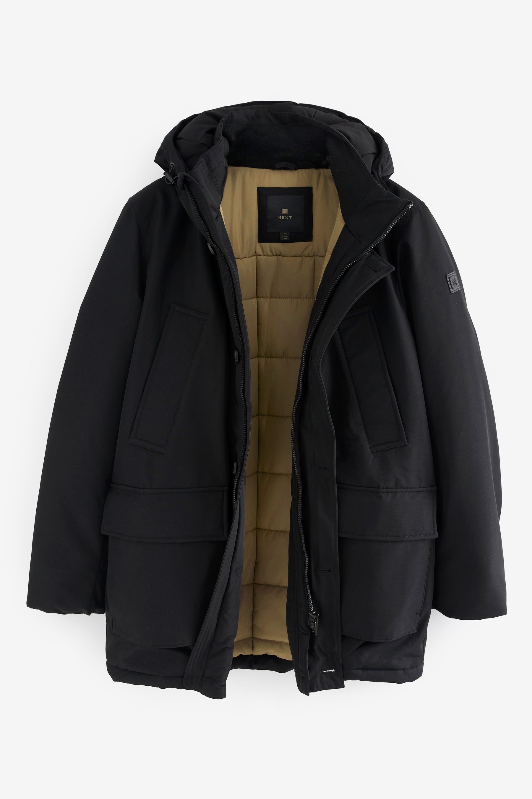 Buy Black Shower Resistant Parka Coat from Next Ireland