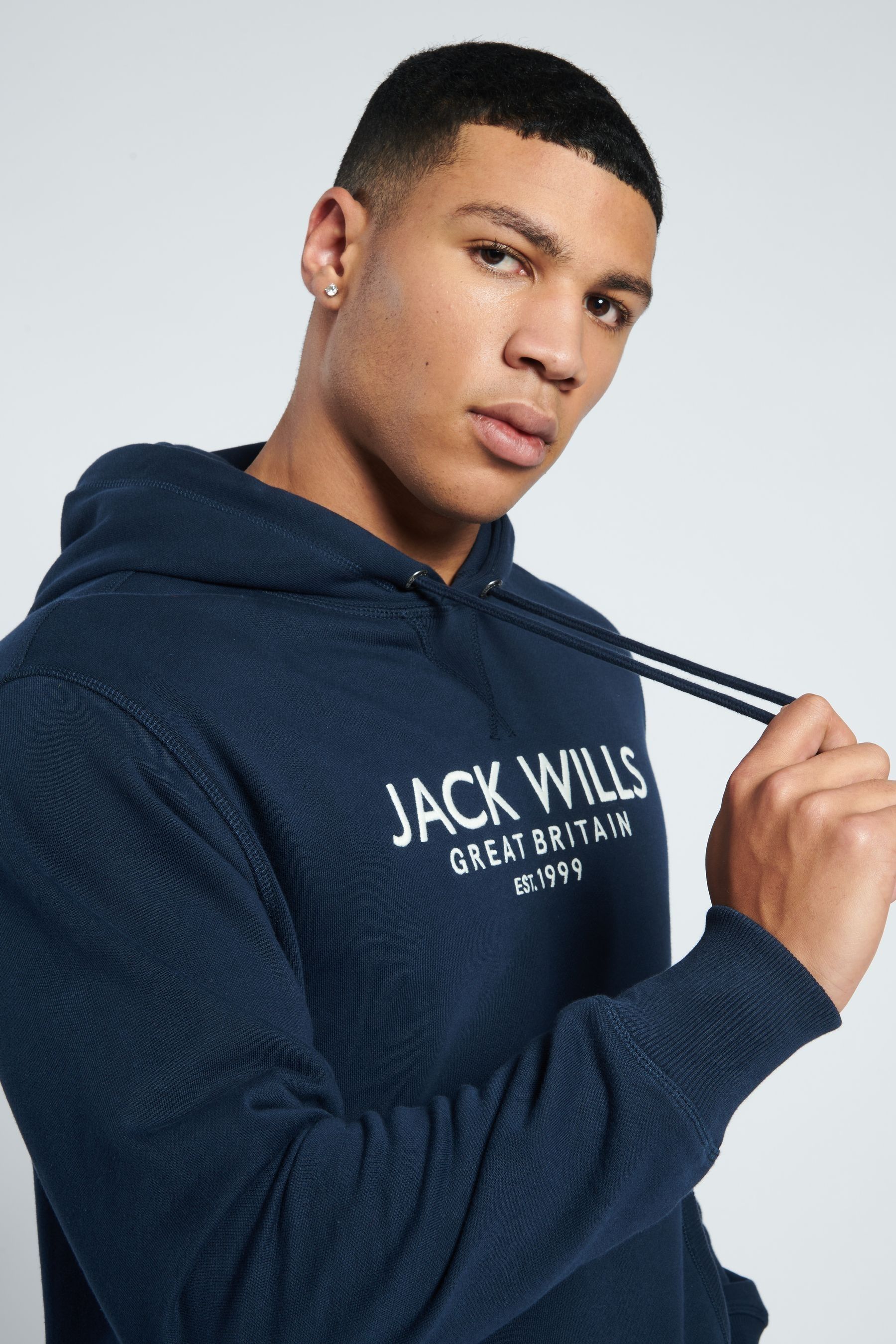Buy Jack Wills Dark Blue Batsford Hoodie from the Next UK online shop