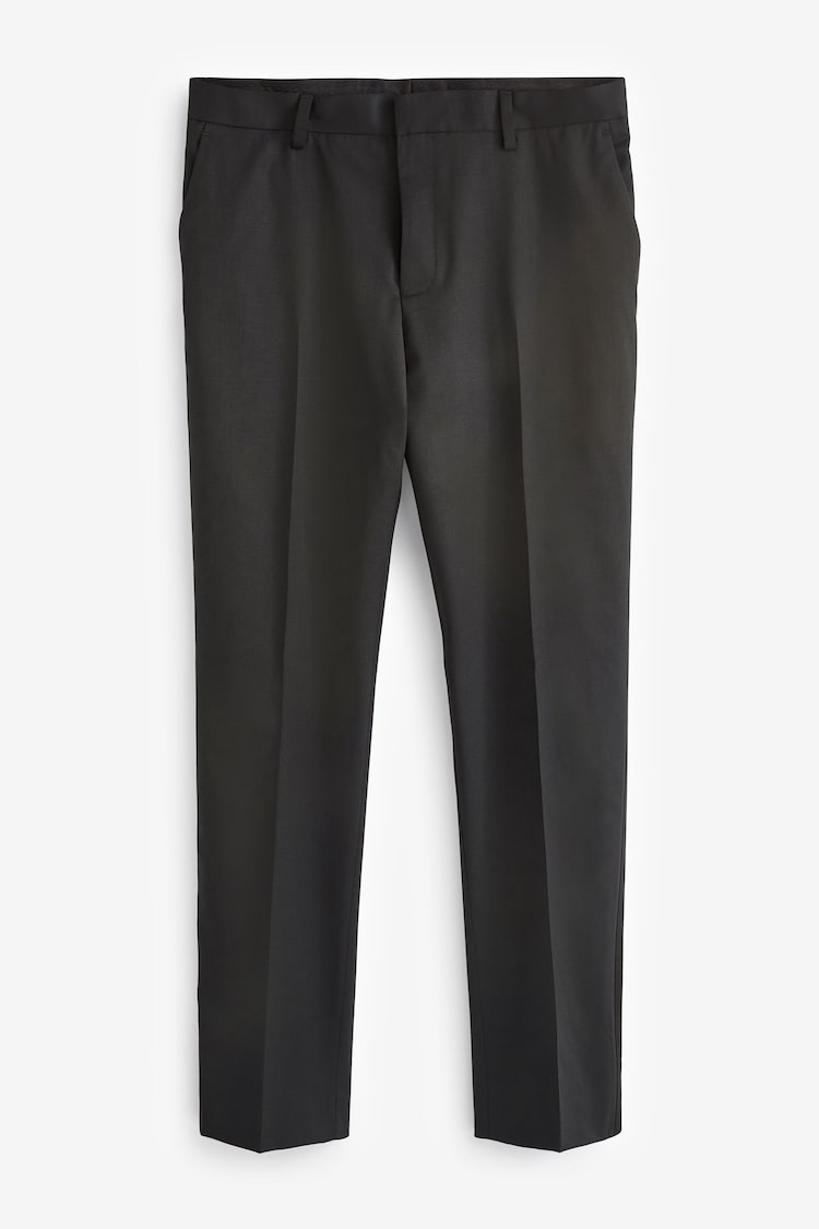 Noir - Coupe sur mesure Pantalon smoking brillant en laine mélangée - Image 1 of 1
