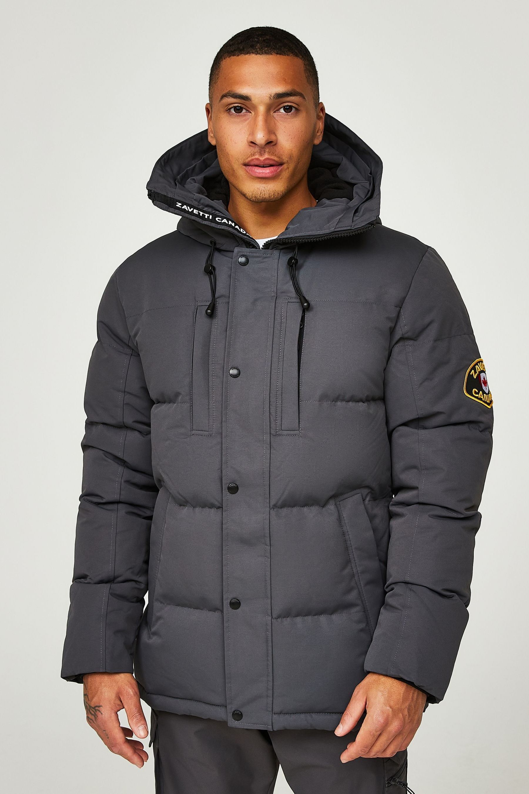 Buy Zavetti Canada Grey Oshawa 2.0 Puffer Parka Jacket from the Next UK