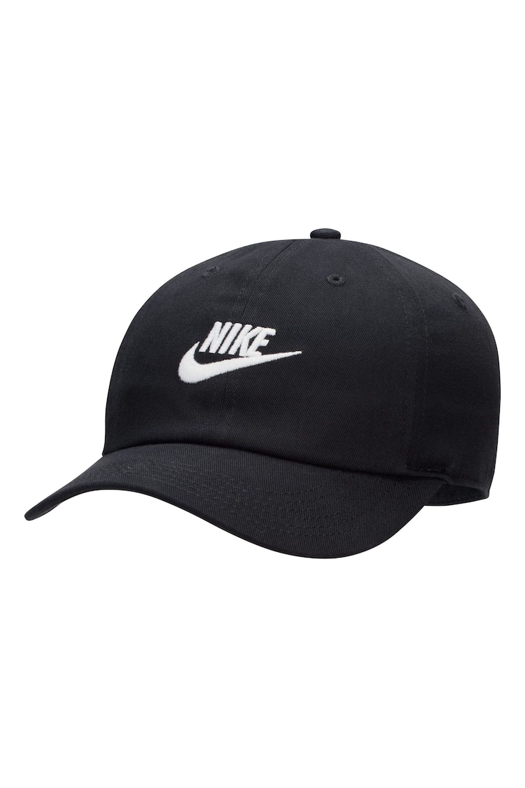 Negro - Gorra infantil de algodón 100 % con efecto lavado y diseño flexible Club de Nike - Imagen 1 de 1
