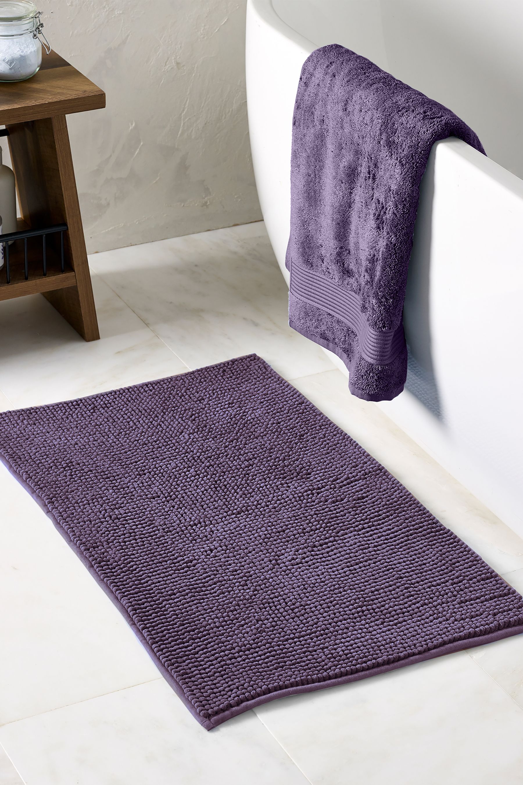 Buy Plum Purple Bobble Bath Mat from the Next UK online shop