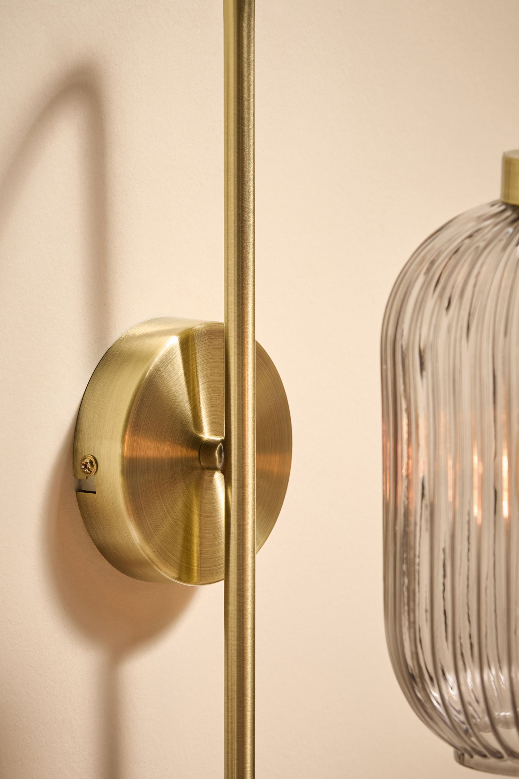 Buy Grey Briz Antique Brass Wall Lamp from the Next UK online shop