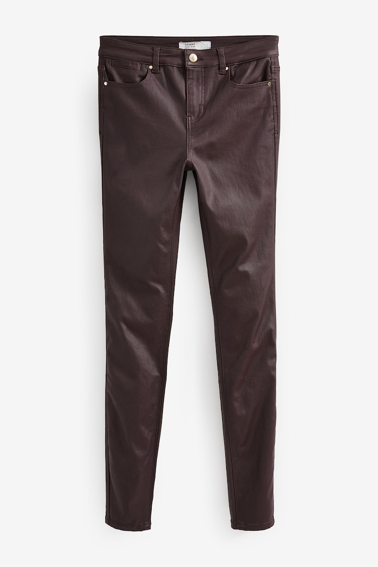 Berry Red Coated Skinny Jeans - Image 1 of 1