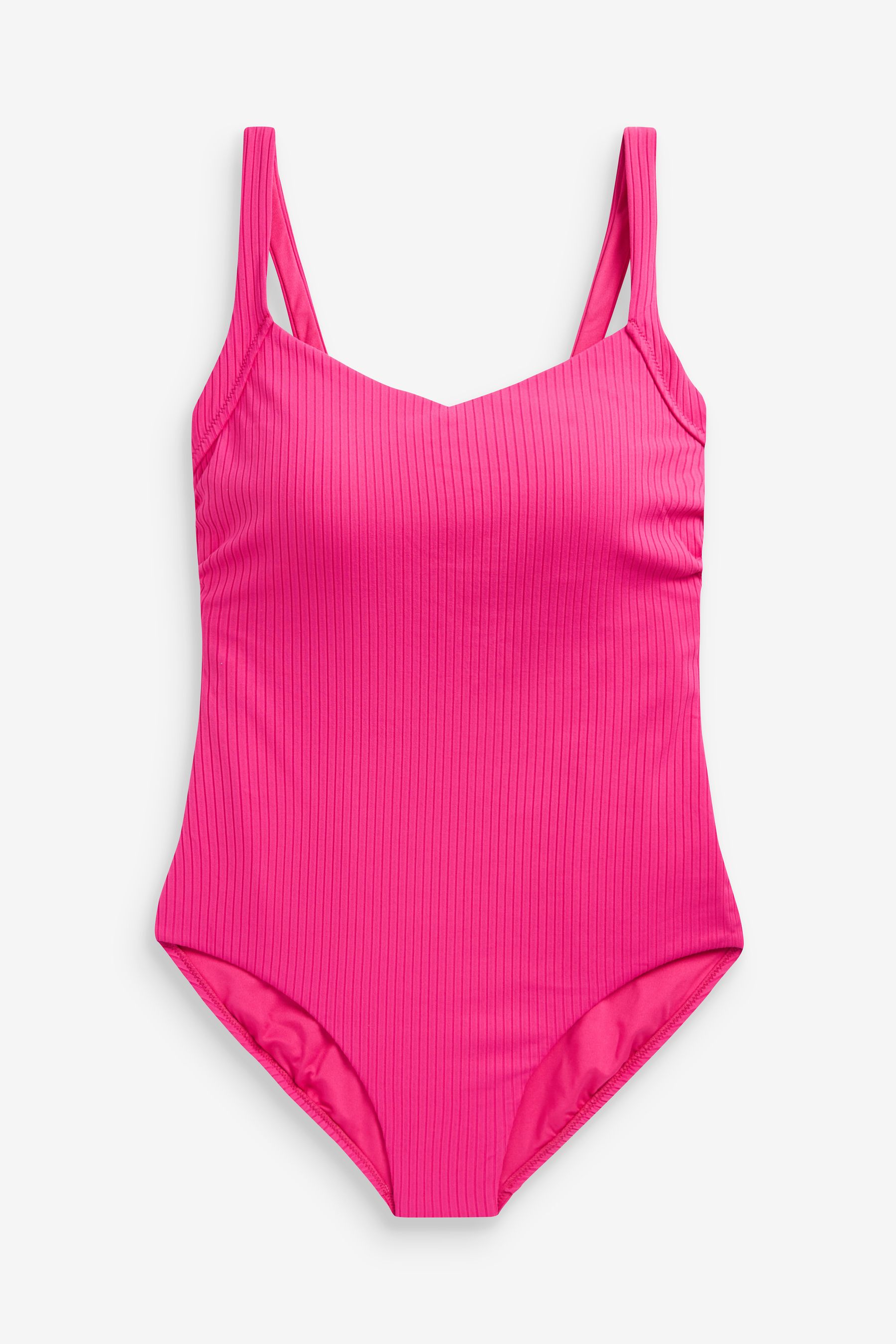 Buy Pink Savannah Miller x Next Tummy Control Rib Swimsuit from Next