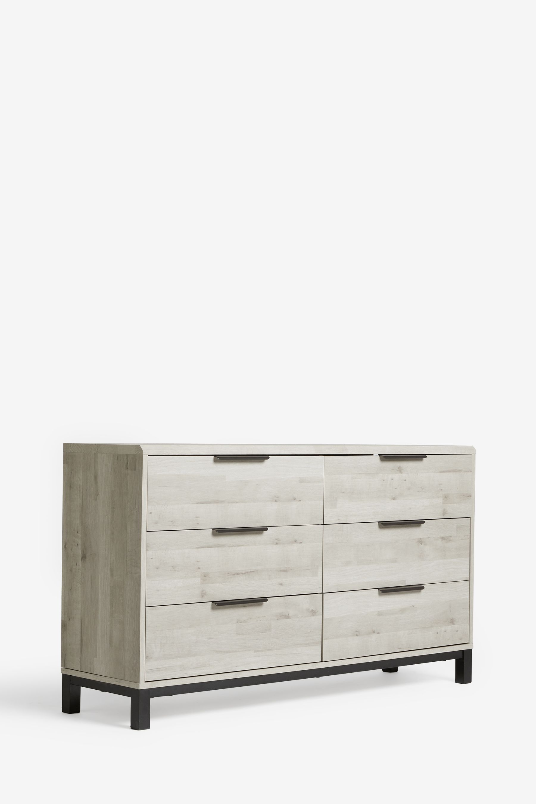 Buy Grey Bronx Oak Effect 6 Drawer Wide Chest of Drawers from the Next