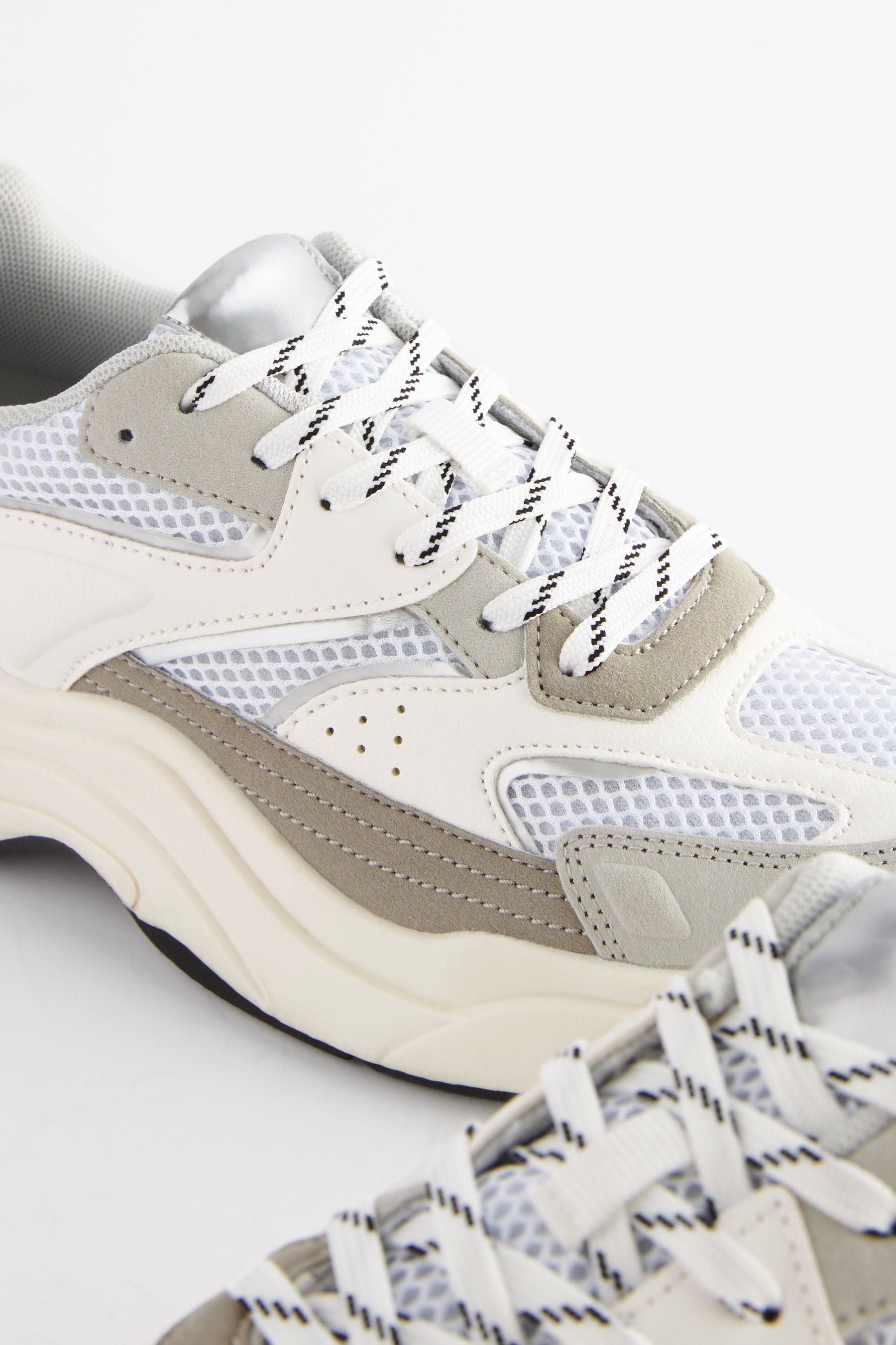 Buy White Forever Comfort® Chunky Sole Lace Up Trainers from the Next ...
