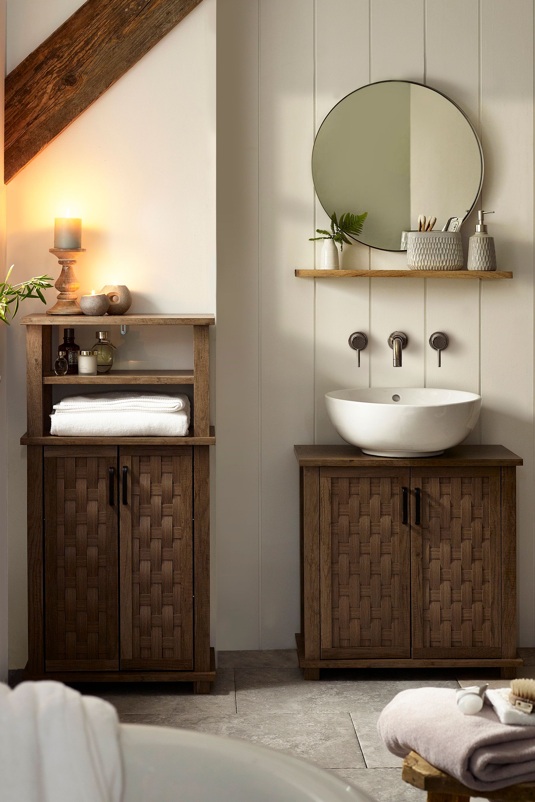 Buy Silver Chrome Round Wall Mirror from the Next UK online shop