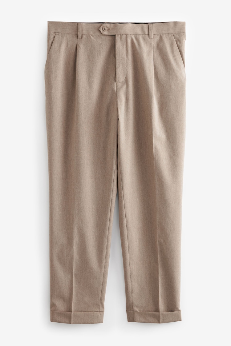 Stone Relaxed Tapered Stretch Smart Trousers - Image 1 of 1