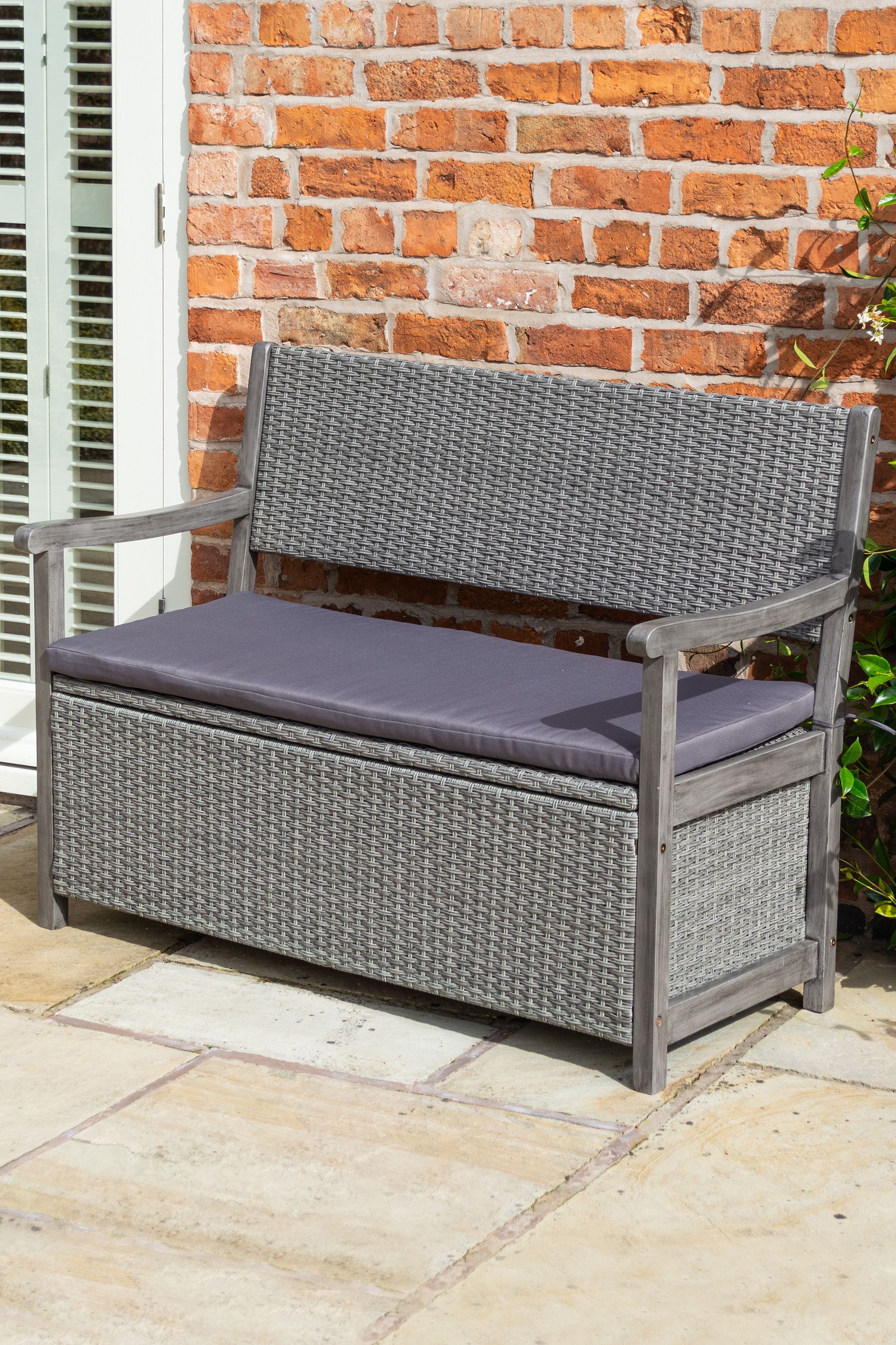 Buy Rowlinson Garden Products Grey Alderly Storage Bench from the Next