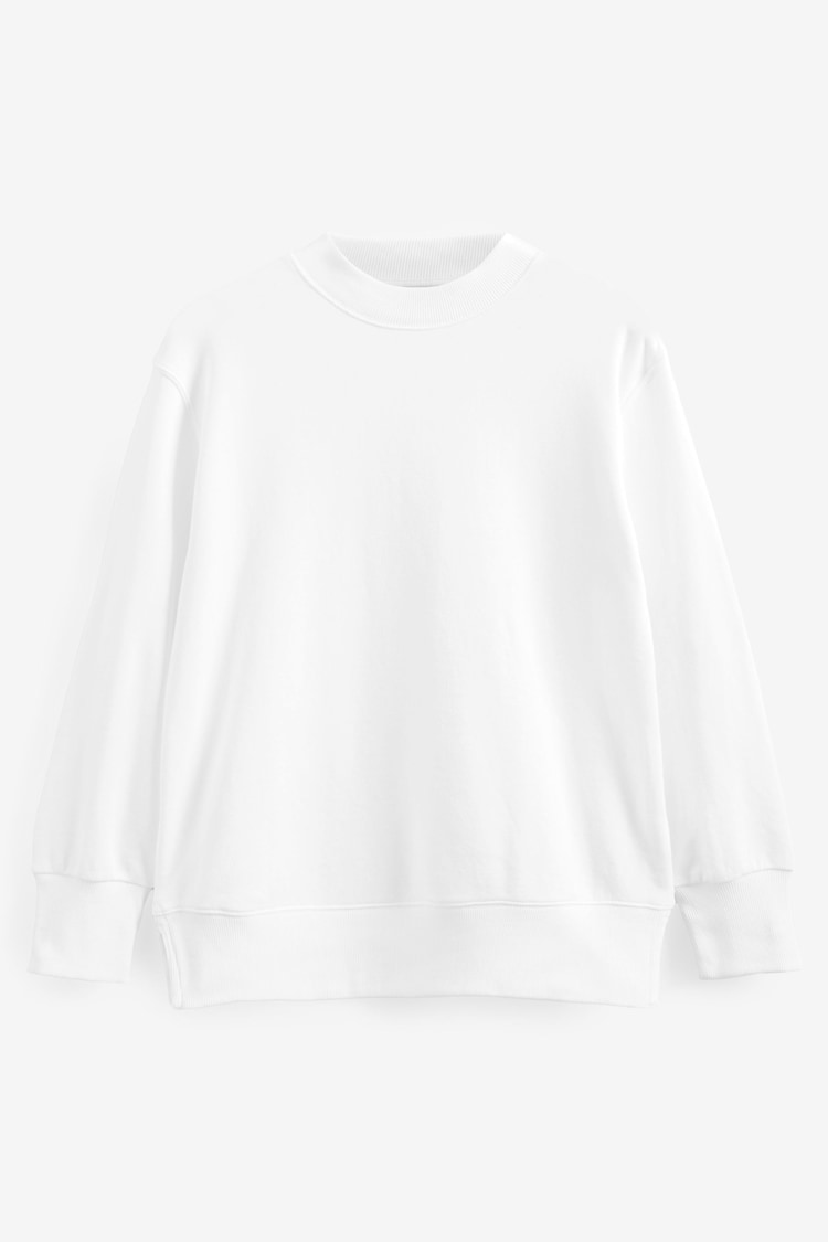Bela - Relaxed Fit Essentials Longline zgornji del trenirke; majica za treniranje - Slika 1 iz 1 Bela - Relaxed Fit Essentials Longline zgornji del trenirke; majica za treniranje - Slika 1 iz 1