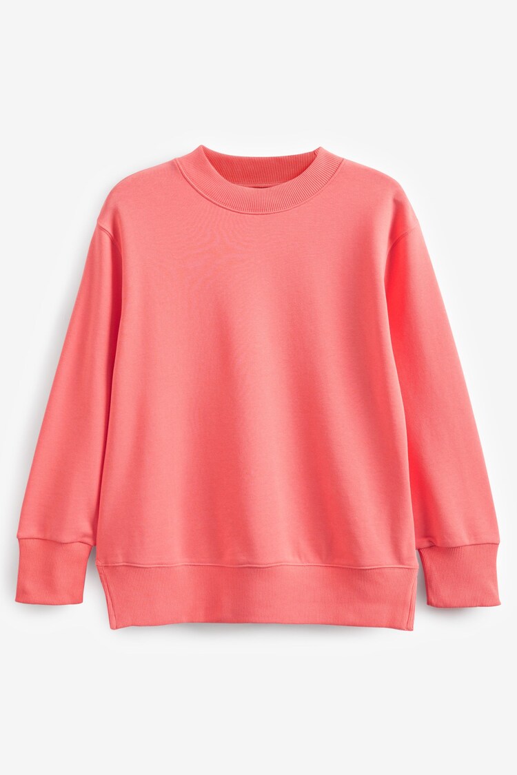 Koralno roza - Relaxed Fit Essentials Longline zgornji del trenirke; majica za treniranje - Slika 1 iz 1