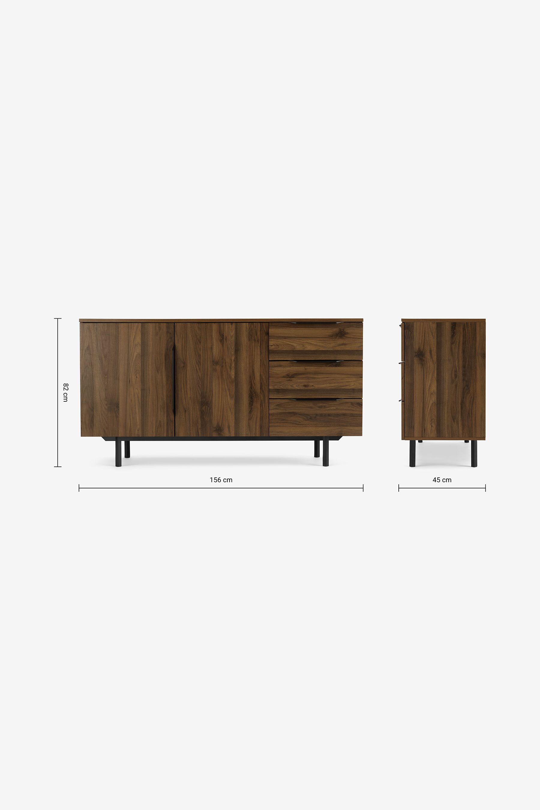 Buy Walnut Effect Damien Large Sideboard from the Next UK