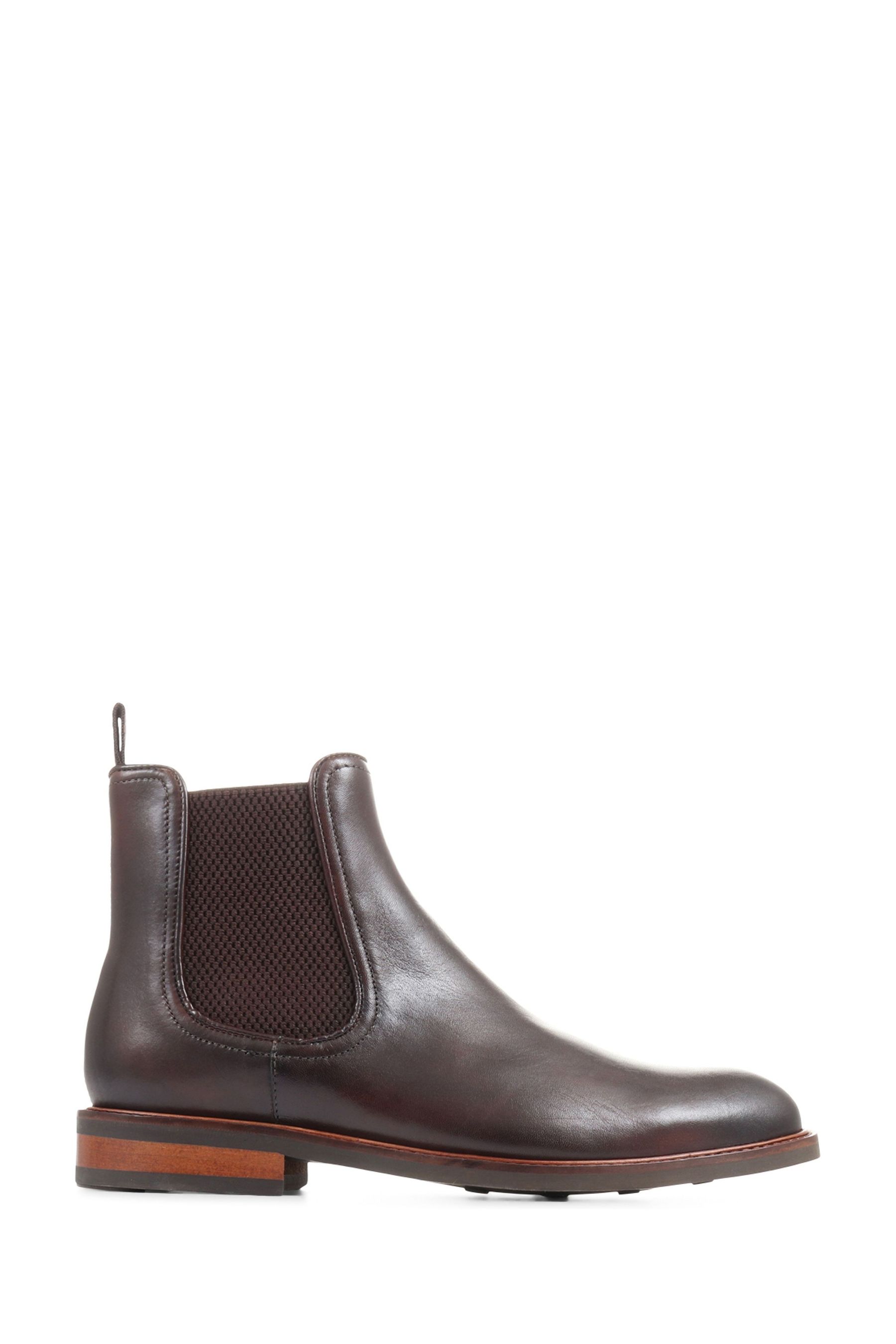 Buy Jones Bootmaker Eastbourne Leather Chelsea Brown Boots from the