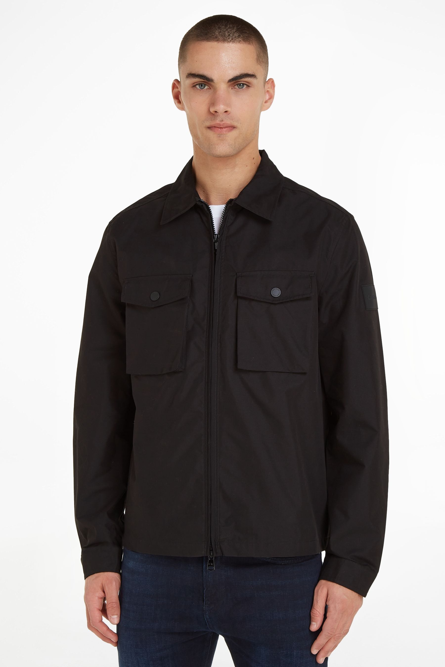 Buy Calvin Klein Recycled Light Black Shacket from the Next UK online shop