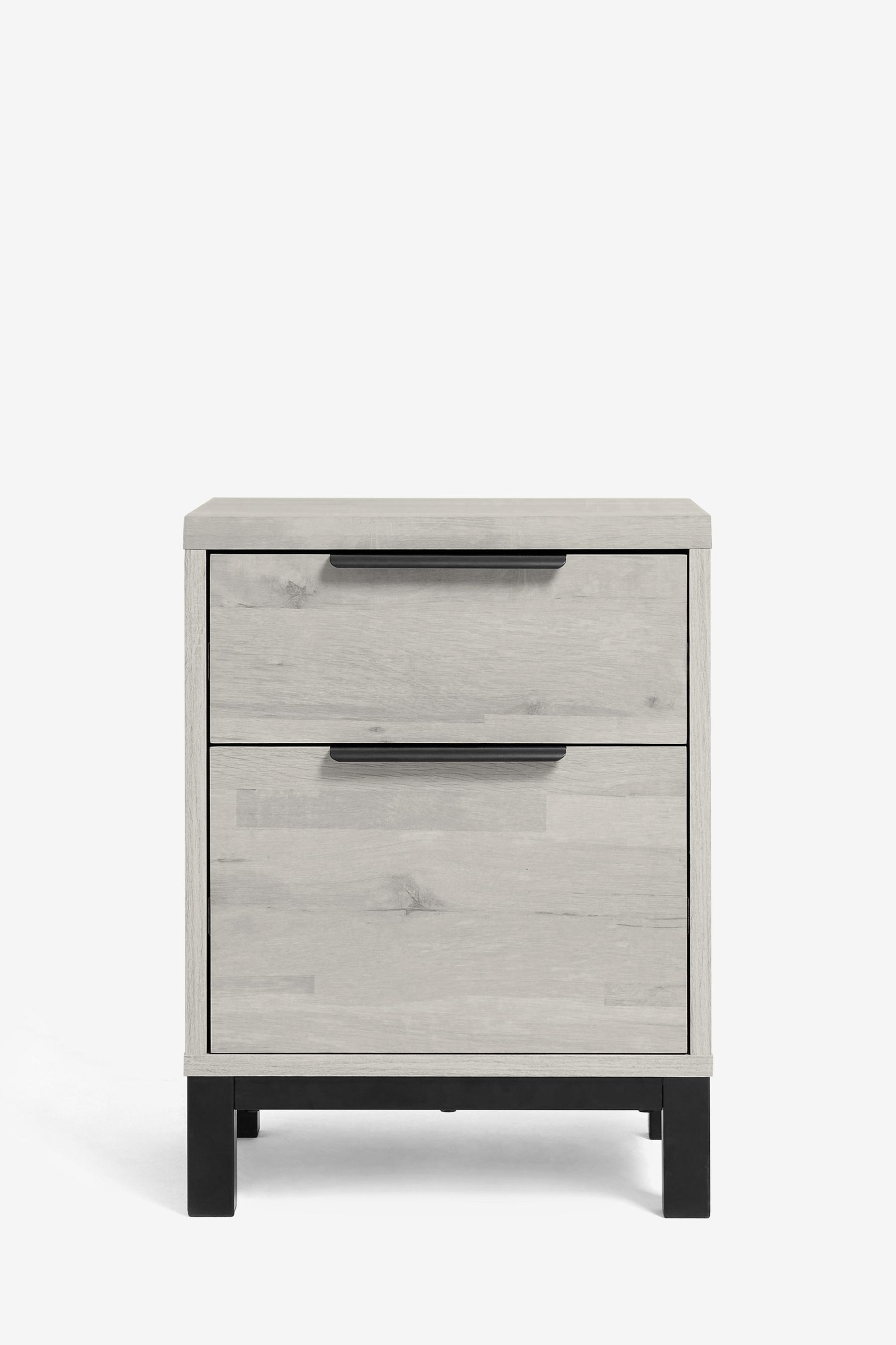 Buy Grey Bronx Oak Effect 2 Drawer Bedside Table from the Next UK