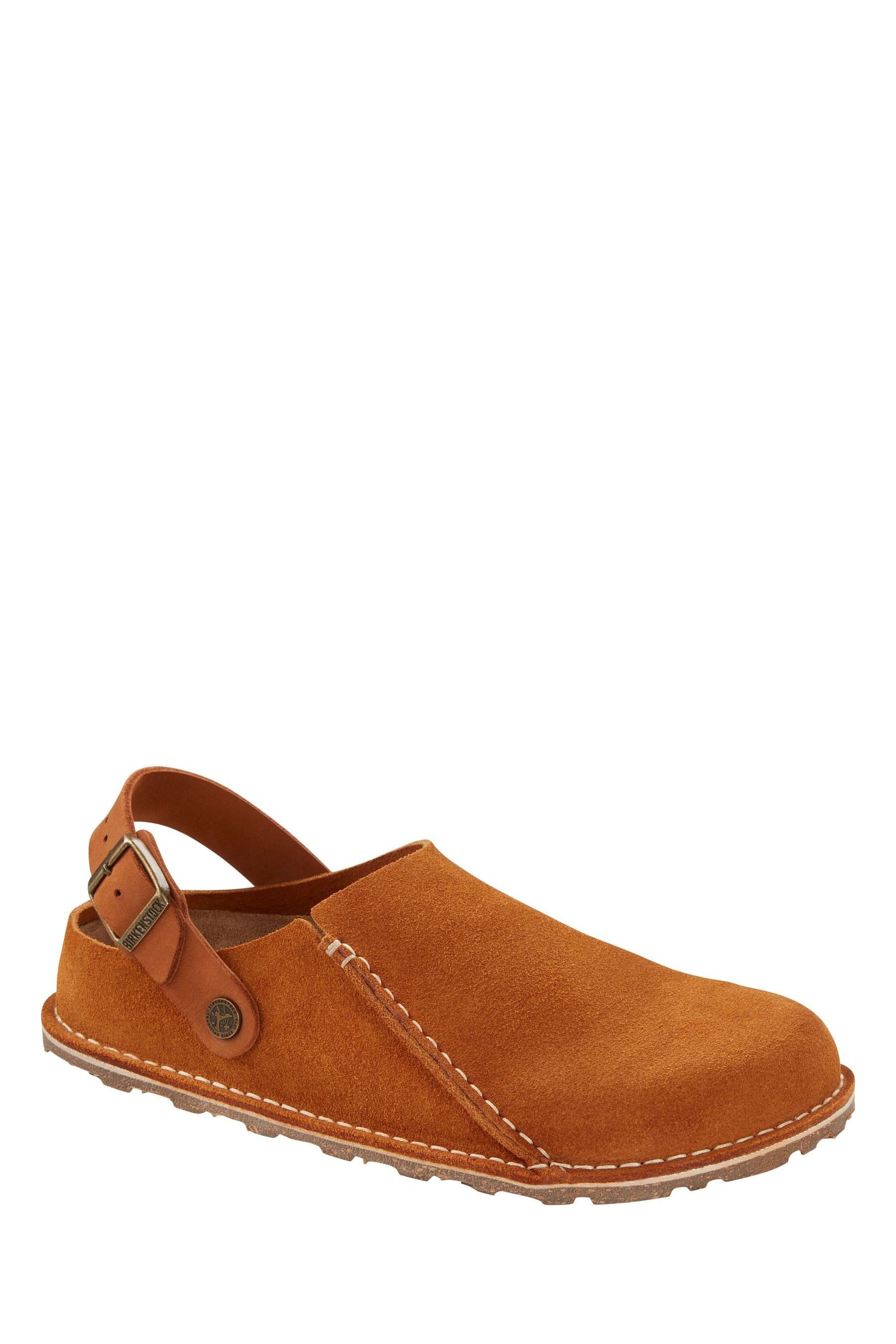 Buy Birkenstock Lutry Premium Back Brown Strap Clogs from the Next UK ...