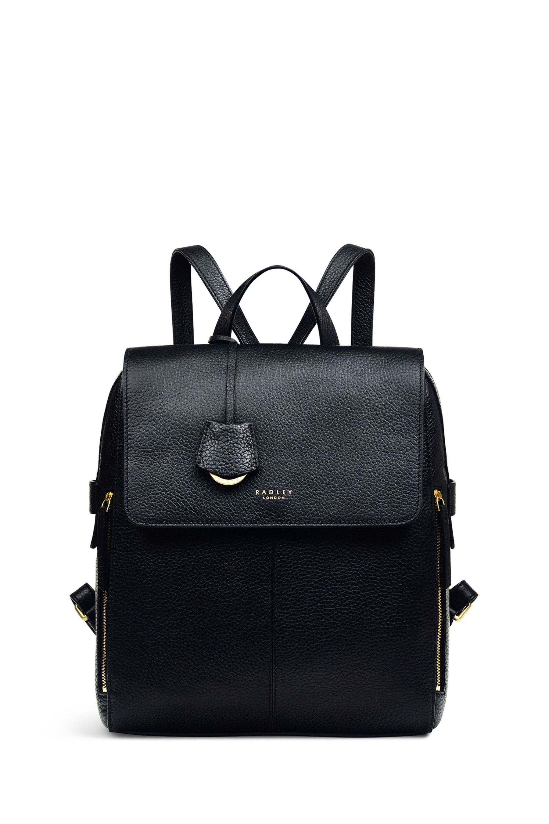 Buy Radley London Black Lorne Close Large Flapover Backpack from Next