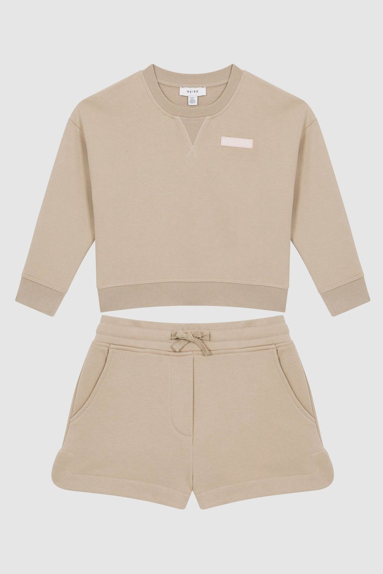 Reiss Camel Nina 4-9 yrs Set - Sweatshirt and Shorts - Image 1 of 1