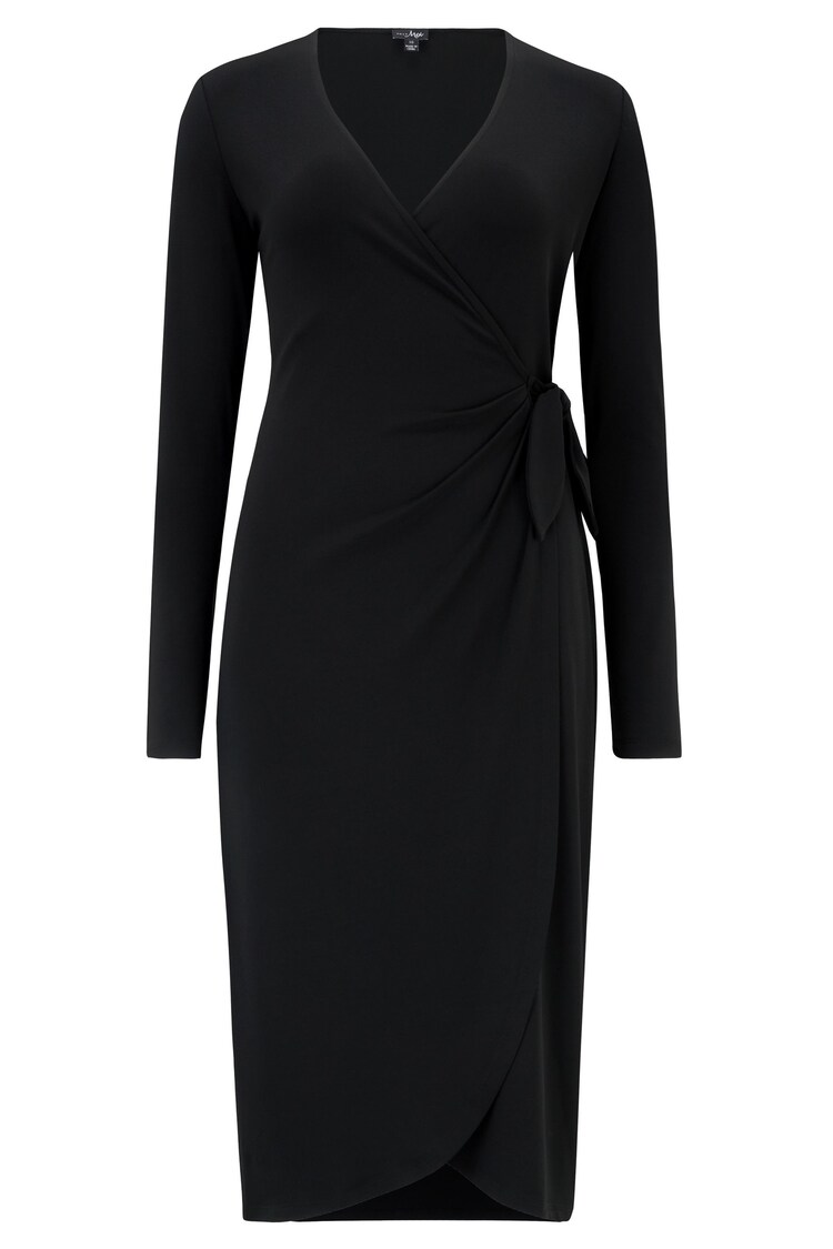 Pour Moi Black Bryony Slinky Jersey Bodycon Midi Dress - Image 1 of 1