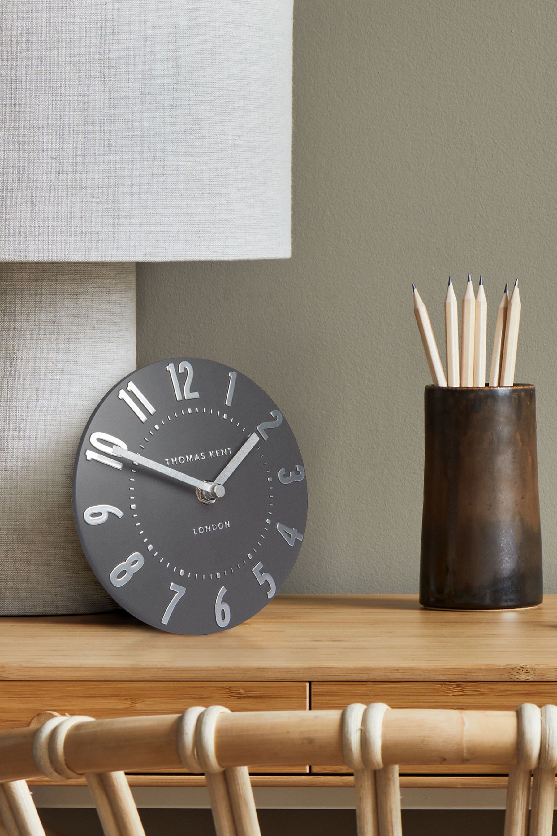 Buy Thomas Kent Clocks Silver Mulberry Graphite Mantel Clock from the ...