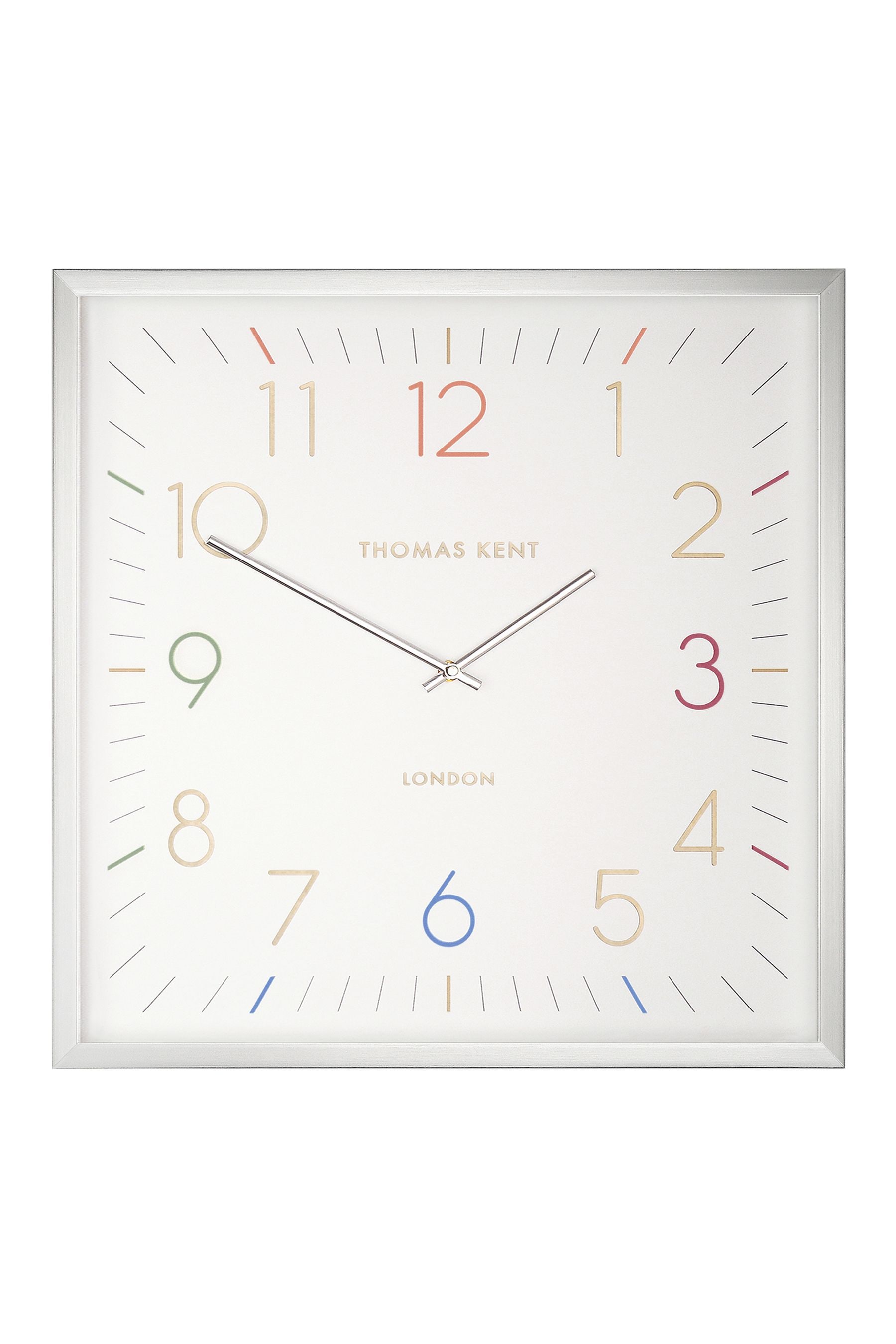 Buy Thomas Kent Clocks Silver Editor Sterling Large Wall Clock from the