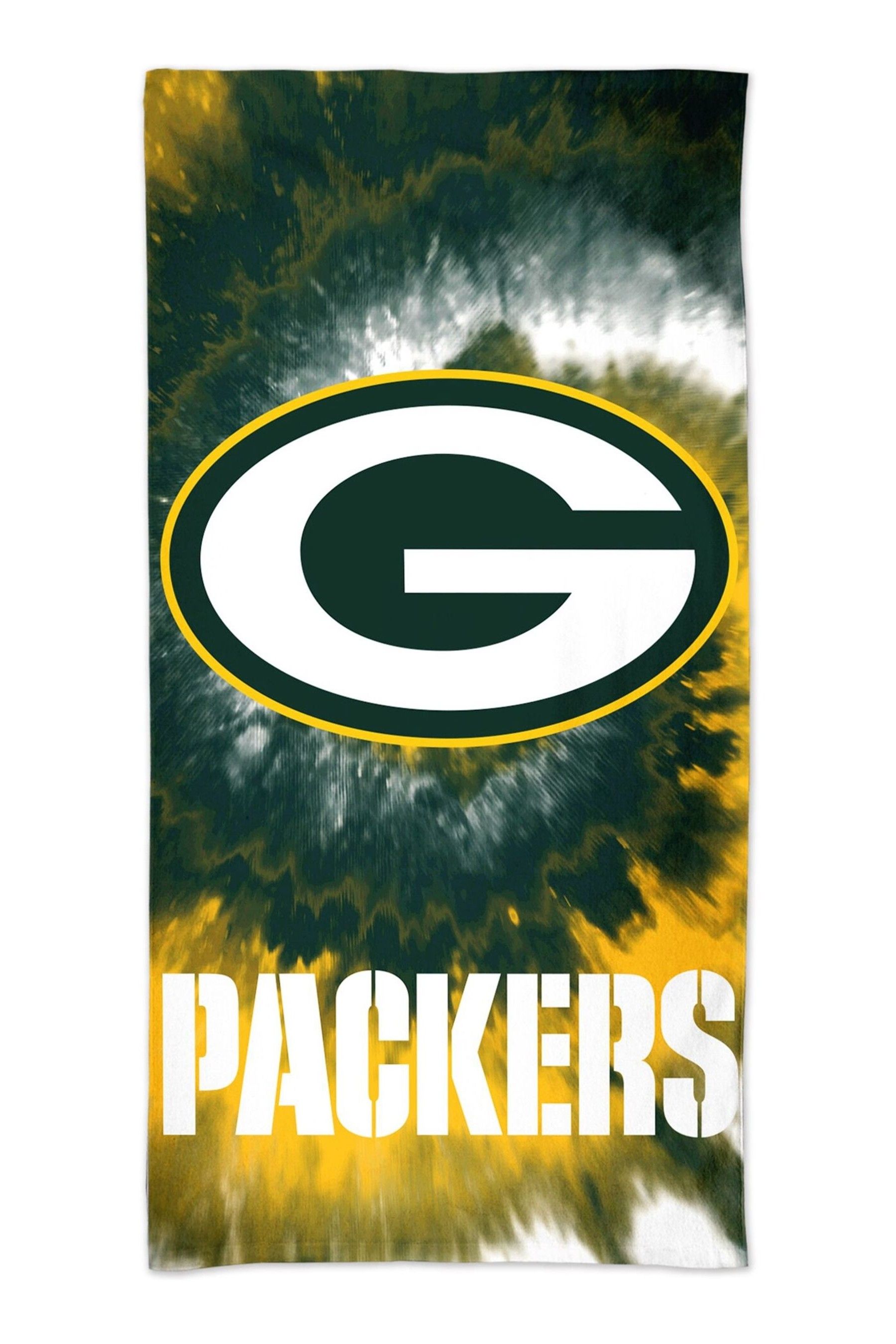 Buy Fanatics Green Bay Packers Tie Dye Beach Green Towel from the Next