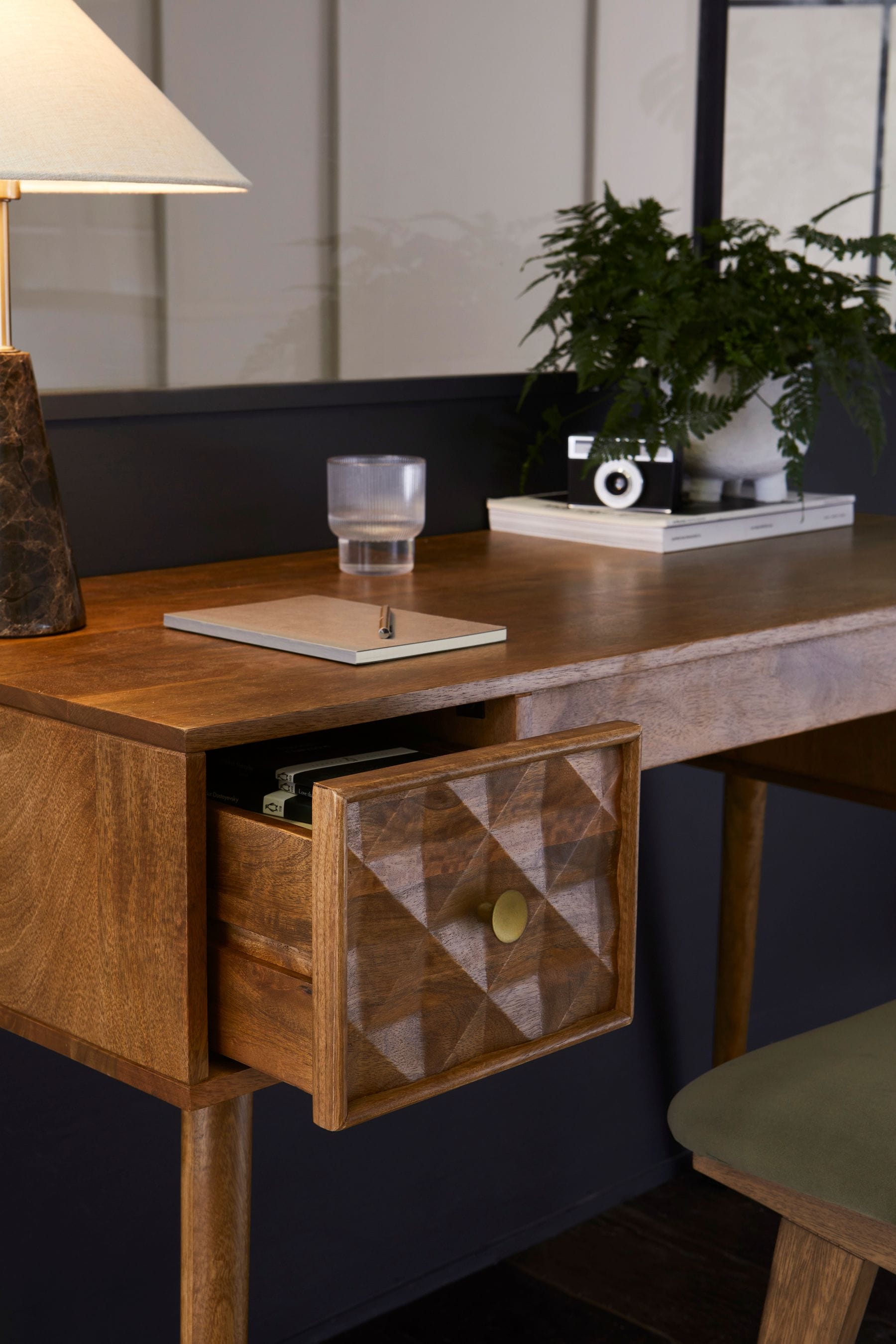 Buy Dark Mango Wood Lloyd Mango Wood Desk from the Next UK online shop