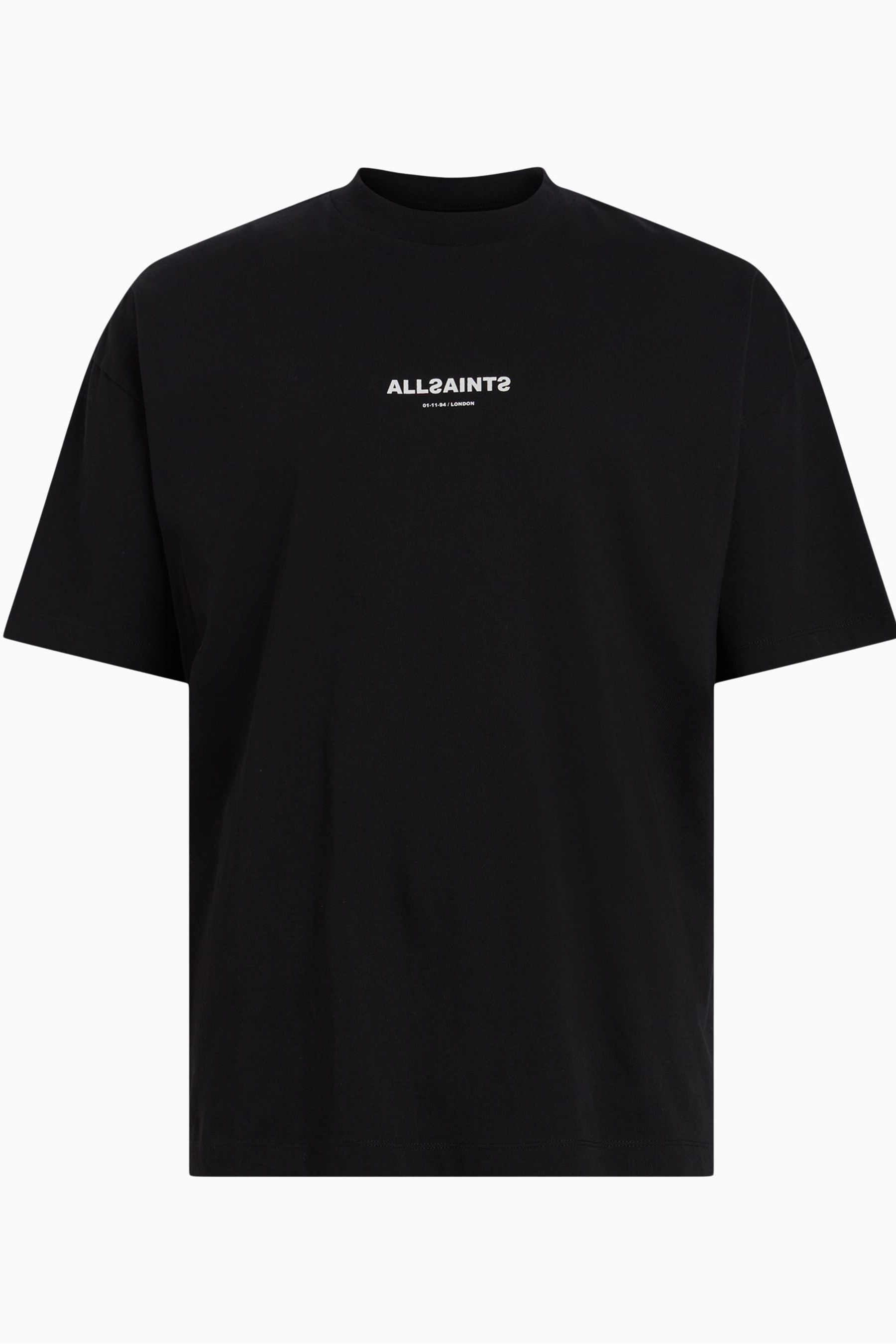 Buy AllSaints Black Subverse Short Sleeve Crew T-Shirt from the Next UK ...