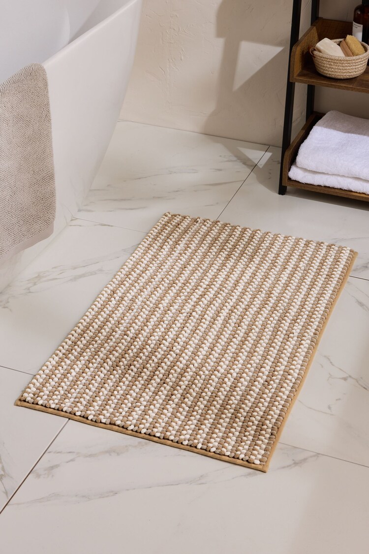 Mid Natural Bobble Bath Mat - Image 1 of 1