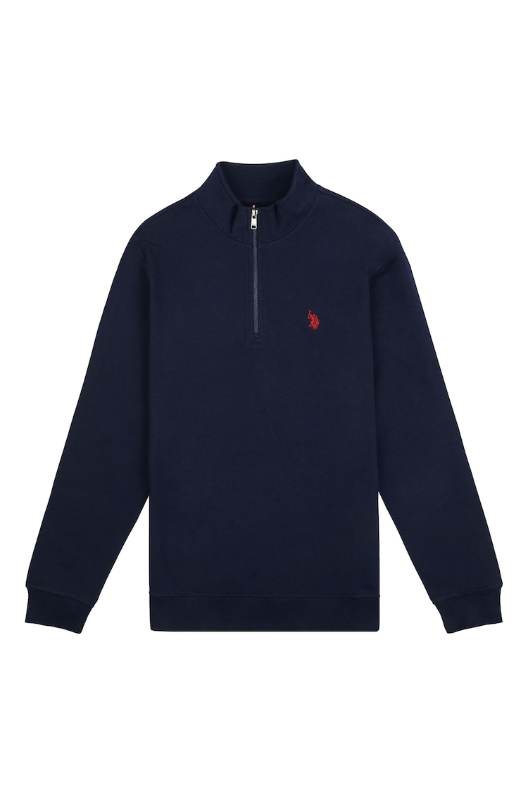 U.S. Polo Assn. Dark Blue Mens Classic Fit Quarter Zip Sweatshirt - Image 1 of 1
