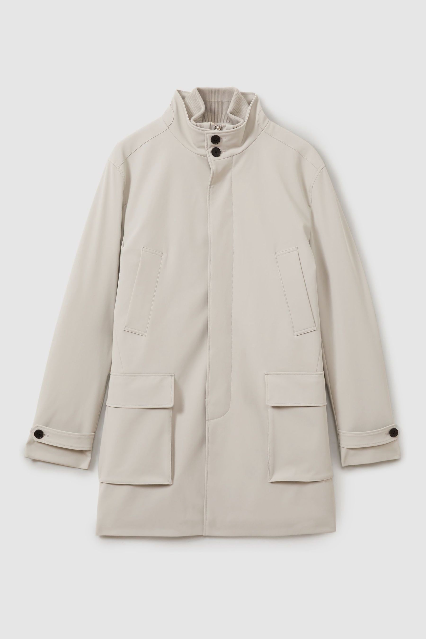 Buy Reiss Stone Player Hybrid Removable Funnel Neck Overcoat from the Next UK online shop