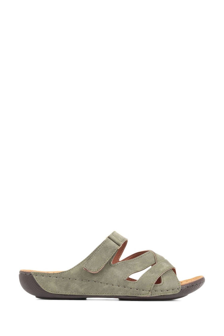 Pavers Green Ladies Touch Fasten Mules - Image 1 of 1