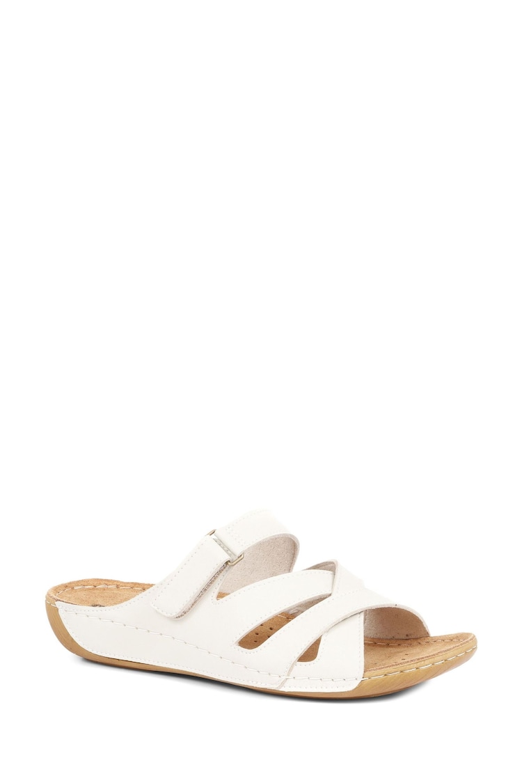 Pavers Cream Ladies Touch Fasten Mules - Image 1 of 1