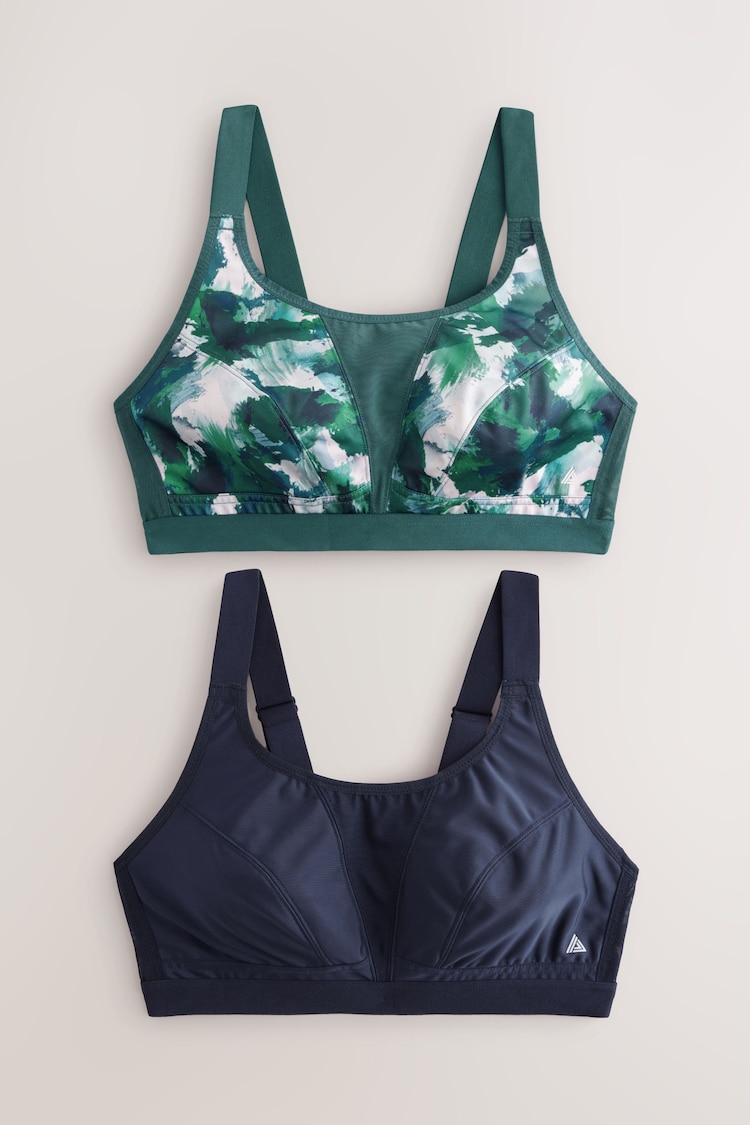 Print/Plain Active Sports High Impact Dry Tech Crop Tops B-G 2 Pack - Image 1 of 1