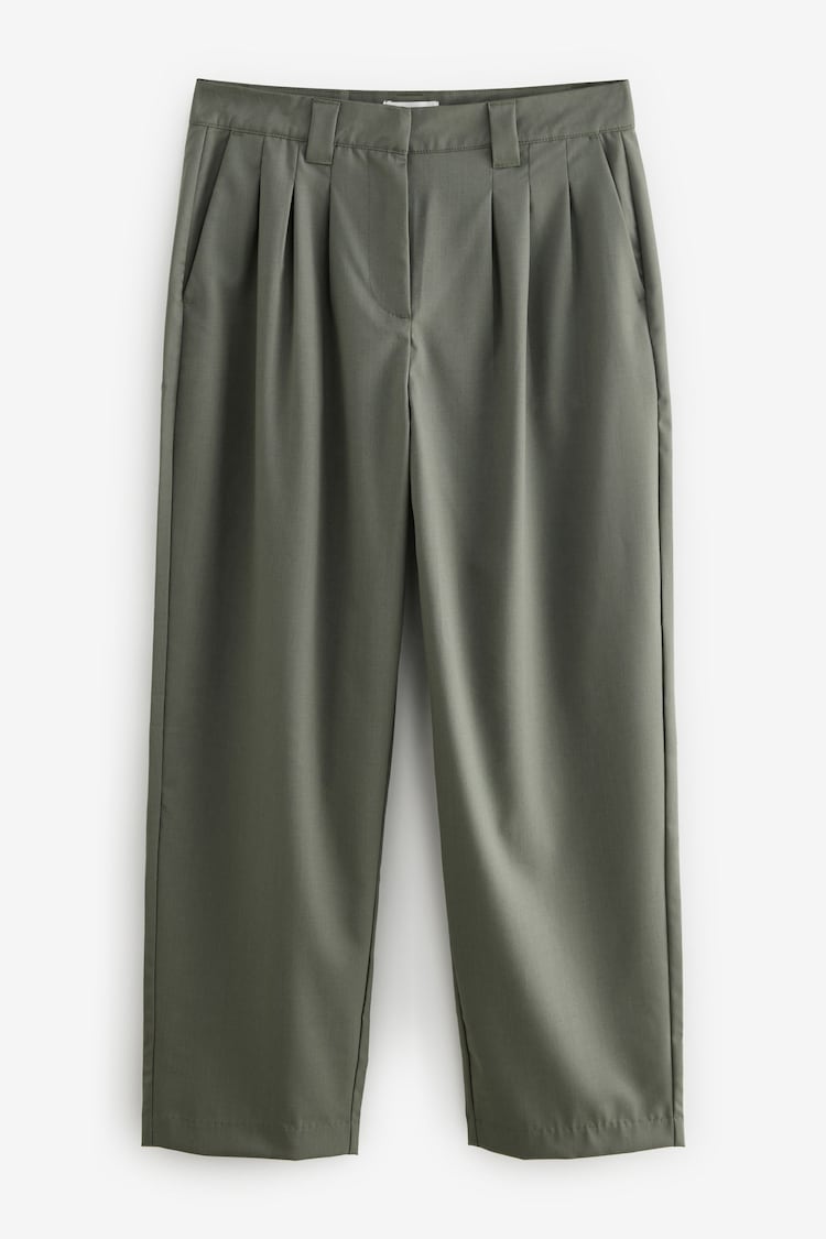 Olive Green Premium Wool Rich Tapered Trousers - Image 1 of 1