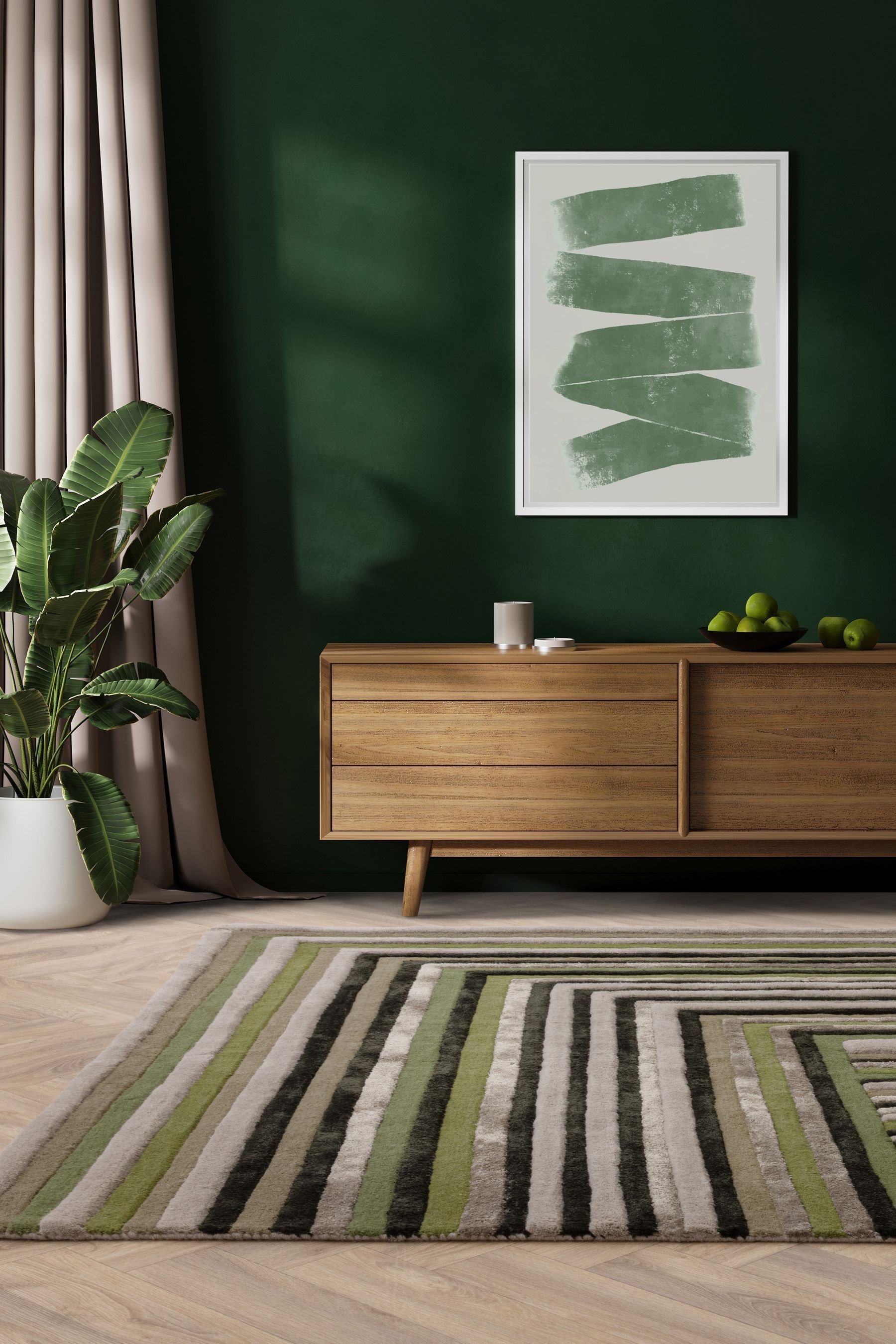 Buy Asiatic Rugs Forest Green Matrix Network Rug from the Next UK ...