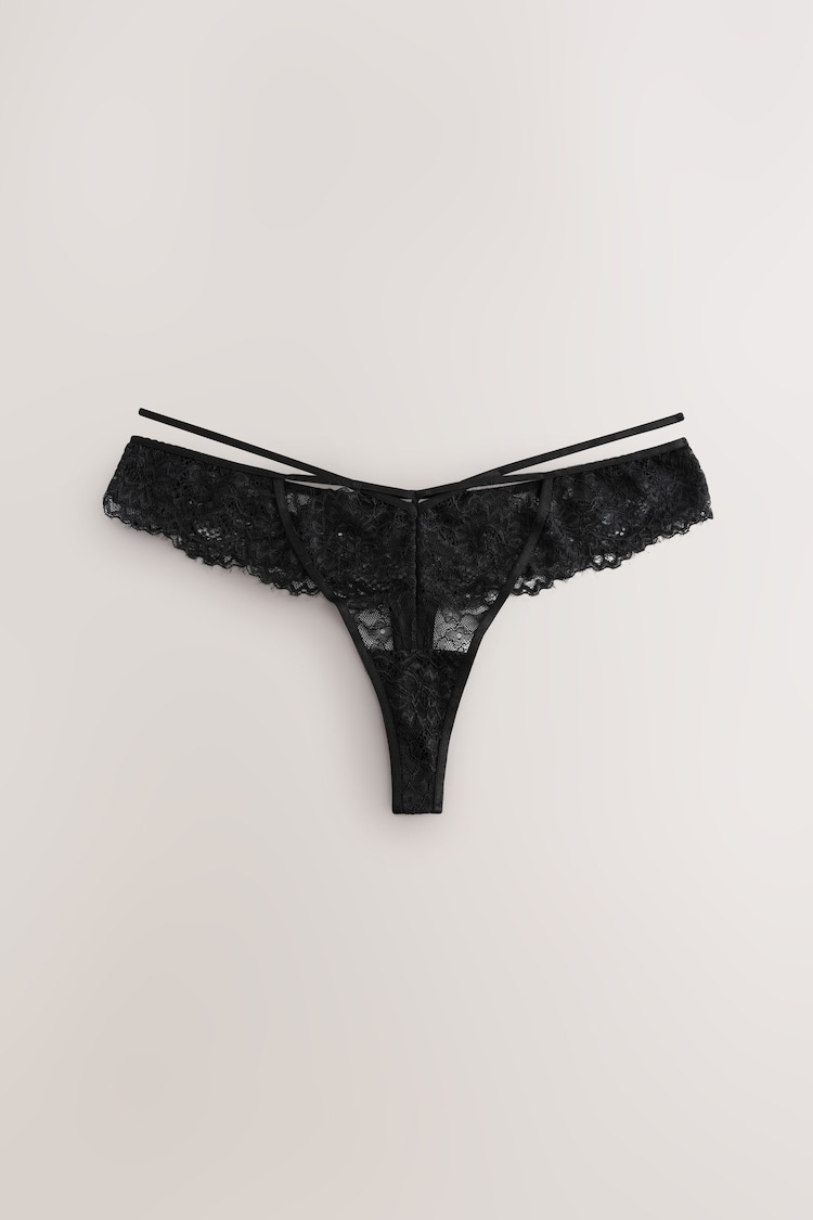 Schwarz - Spitzen-Tanga - Bild 1 von 1