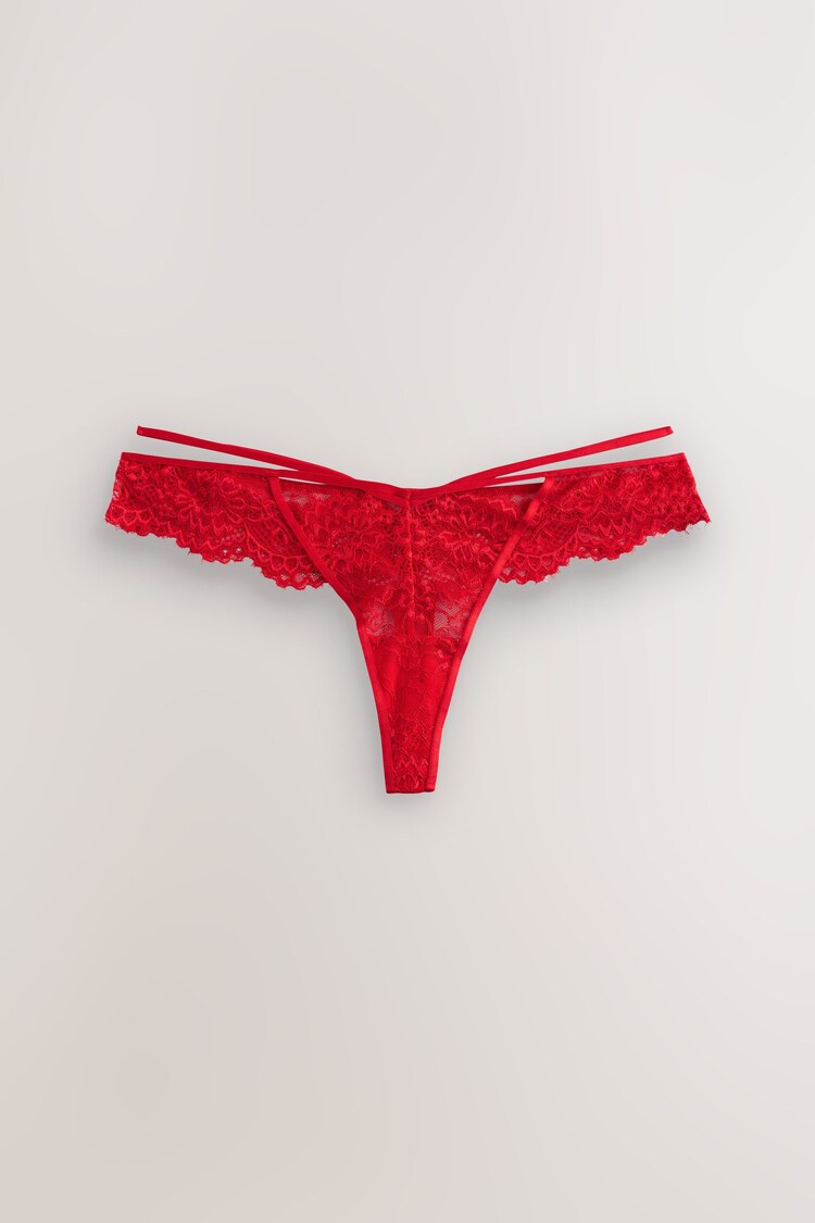 Red Thong Lace Thong - Image 1 of 1